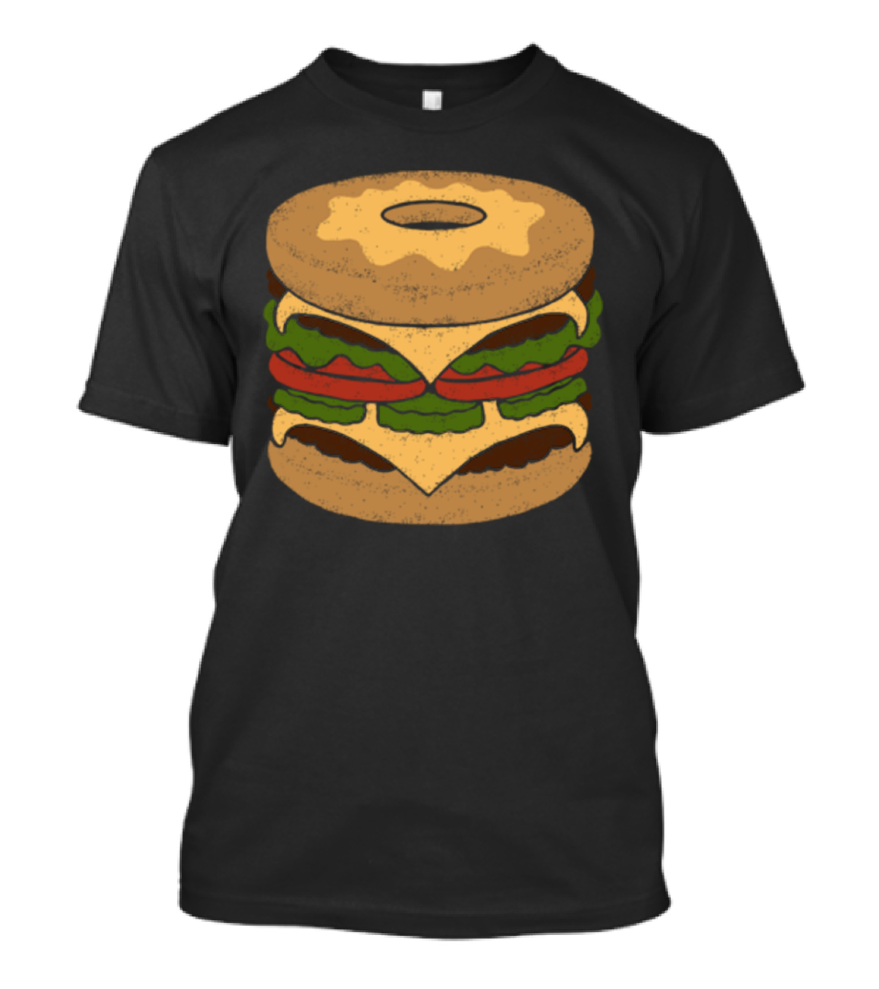 Donut Cheeseburger Lettuce Tomato Delight T-Shirt