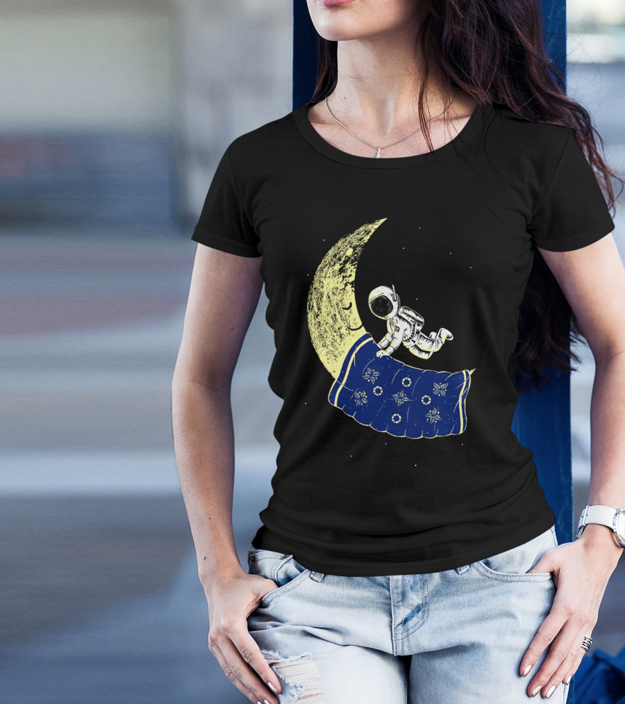 You Need A Break Astronaut Resting On Moon With Starry Blanket T-Shirt