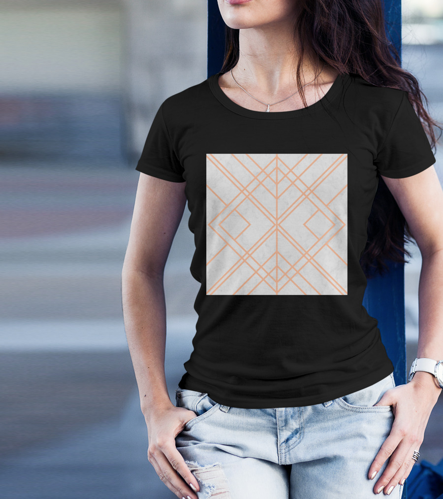 Art Deco Geometric Lines T-Shirt