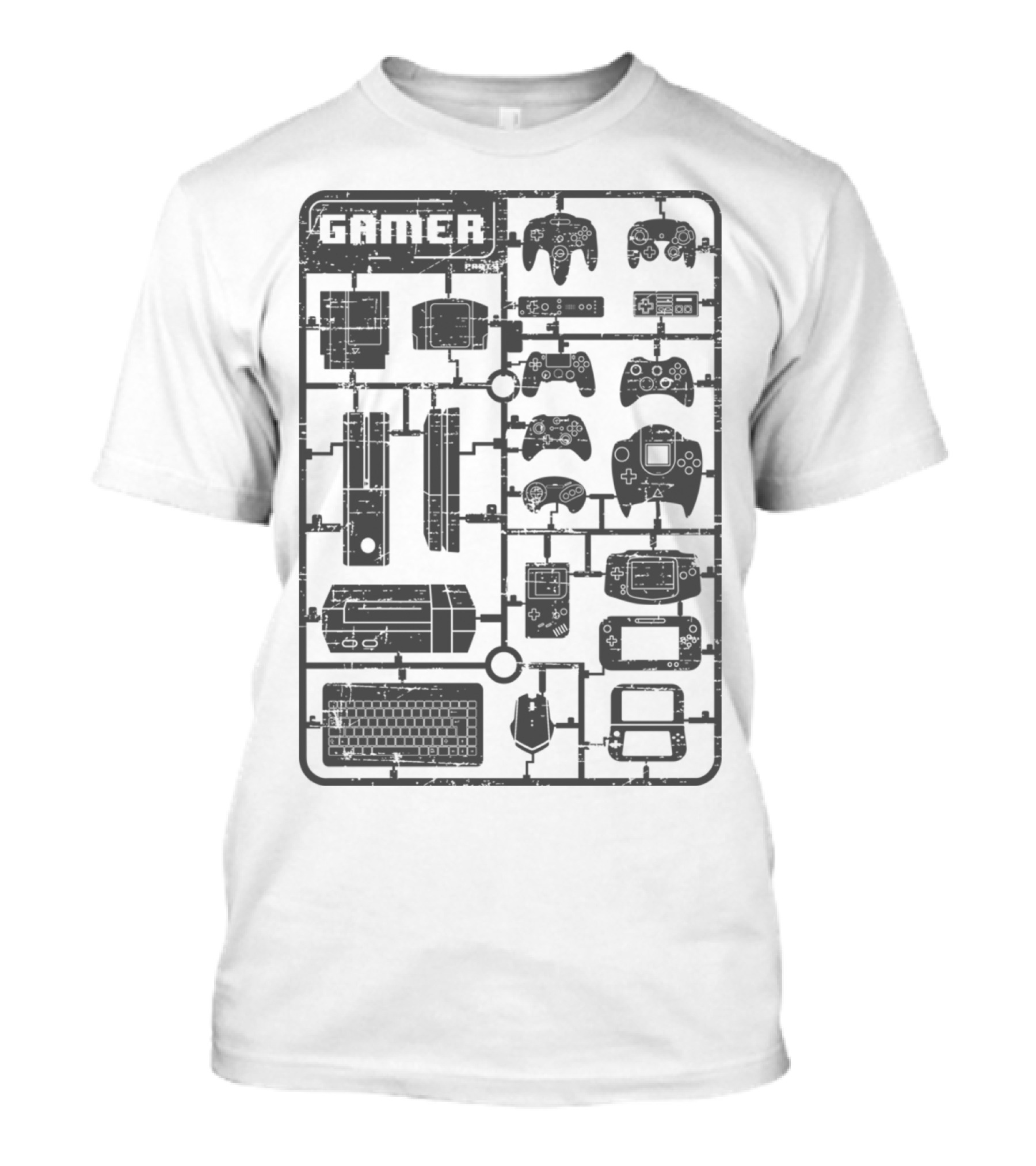 Gamer Controller Console Collection Retro Parts T-Shirt