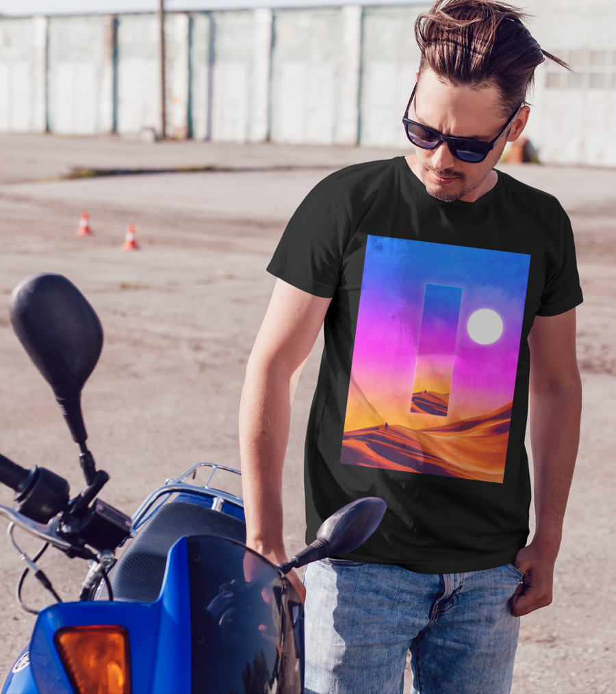 That Which Precedes Everything Full Desert Surreal Sunset Rectangular Portal T-Shirt