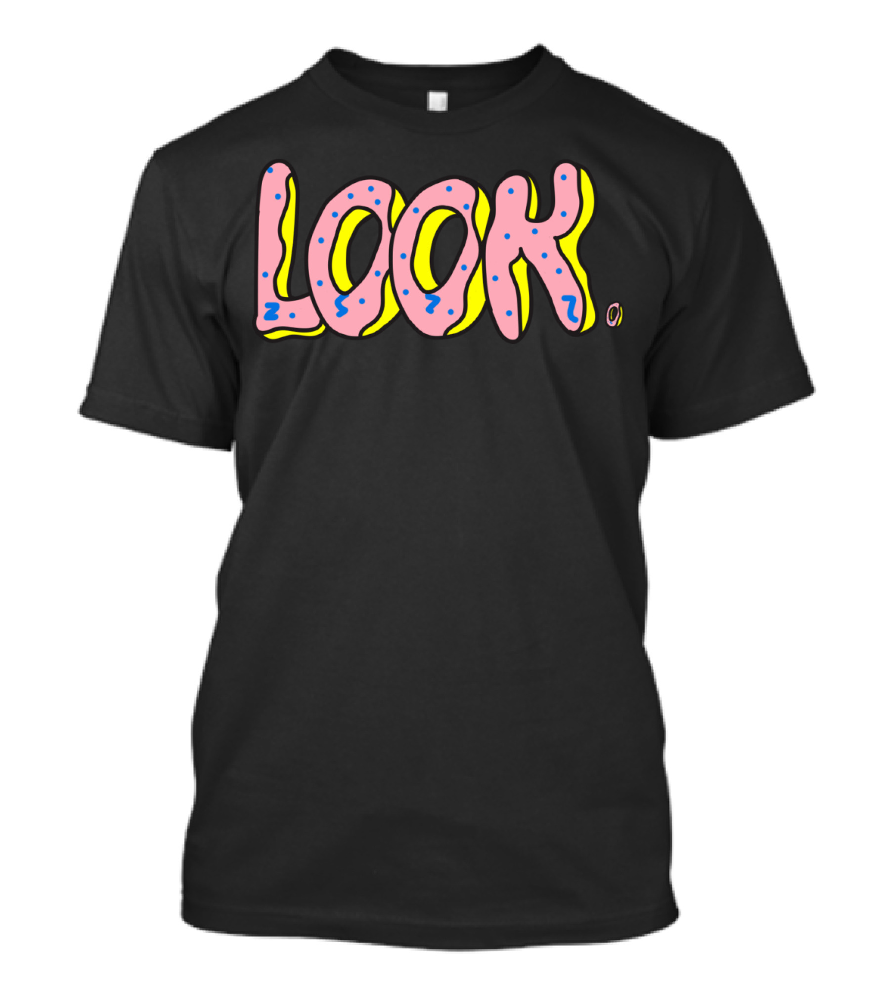 LOOK Donut Style Zzz Yellow Pink Dots T-Shirt