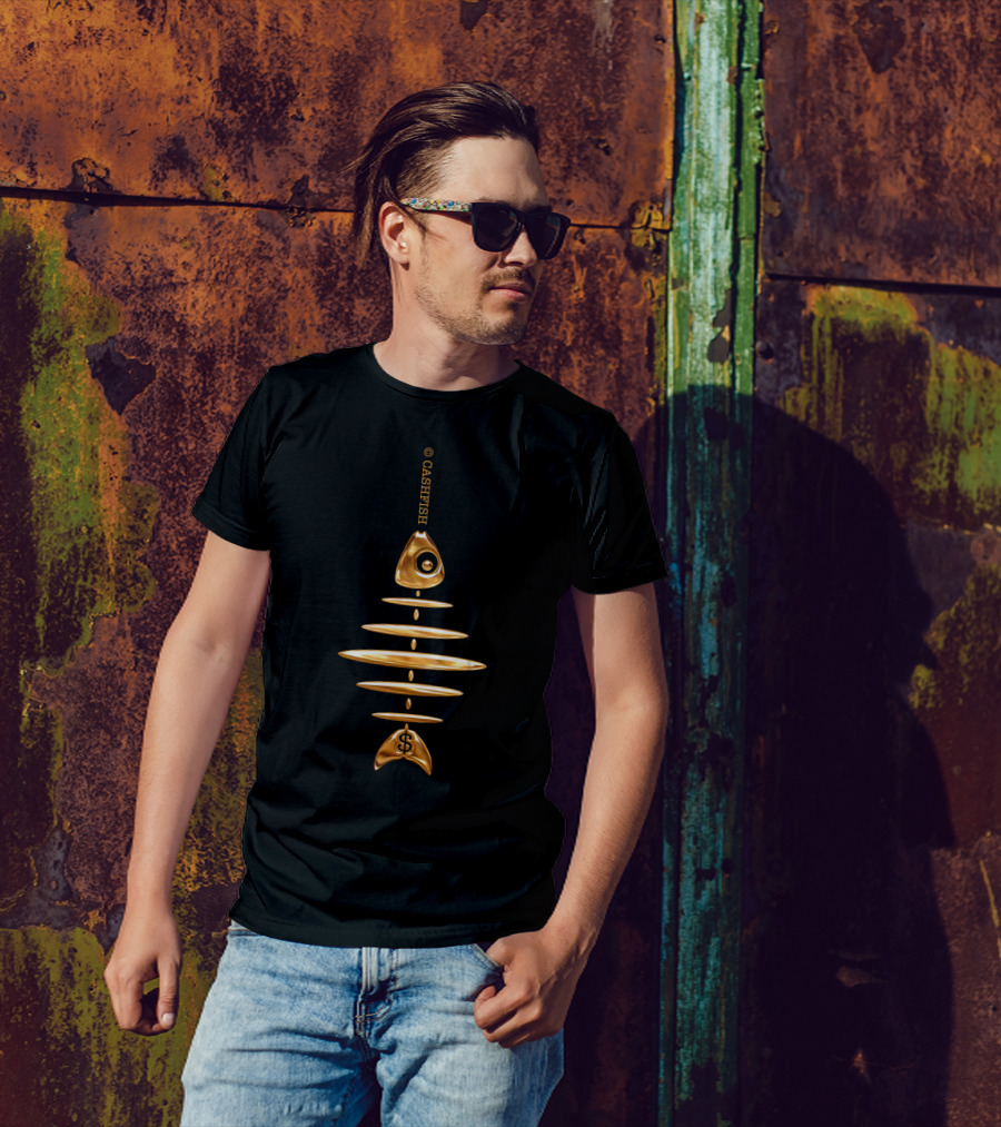 Cashfish Gold Fishbone T-Shirt
