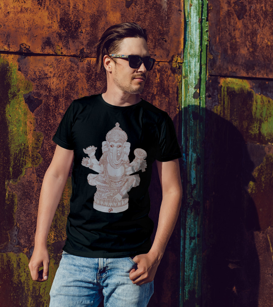 Ganesh Om Symbol Elephant Deity T-Shirt