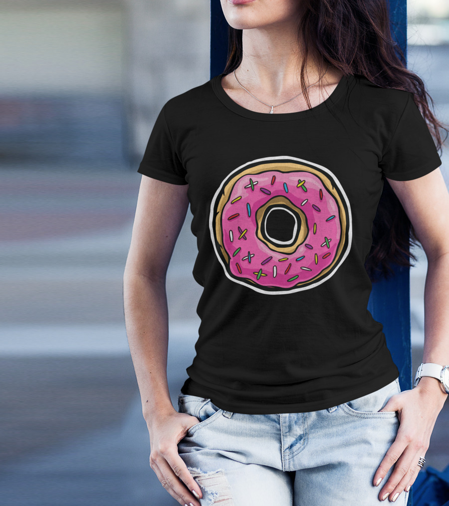 Donut Pink Frosted Colored Sprinkles T-Shirt