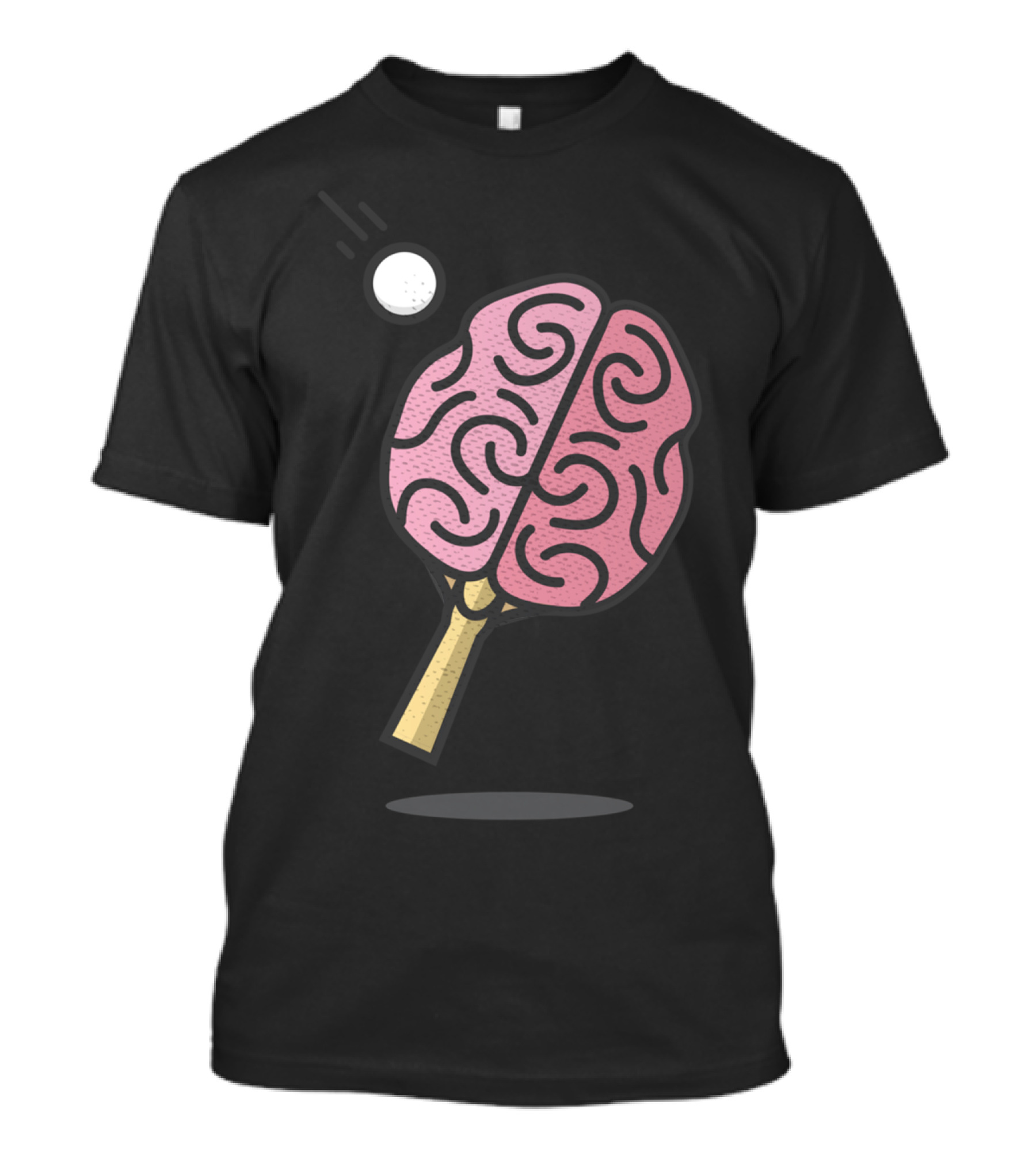 Brain Ping Pong Exercise Iconic Playful Paddle T-Shirt