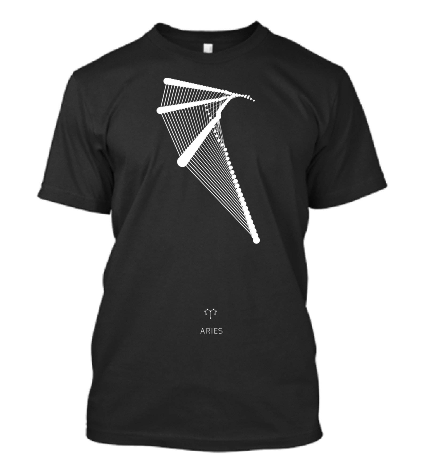 Aries White Geometric Lines T-Shirt