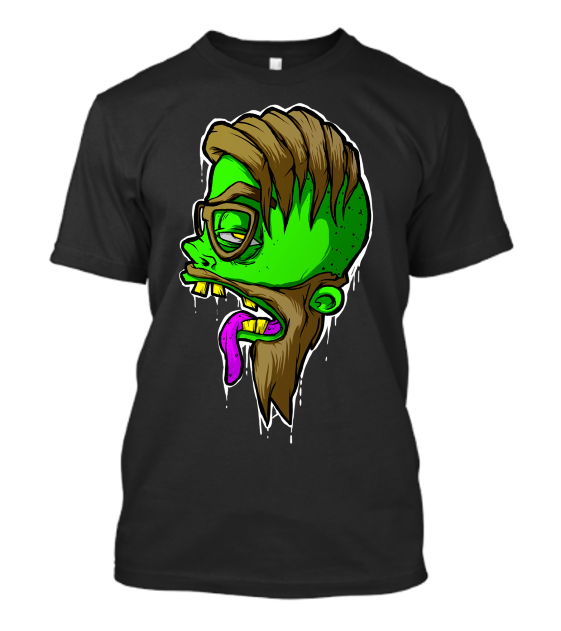 Zombie Hipster Headphone Case T-Shirt