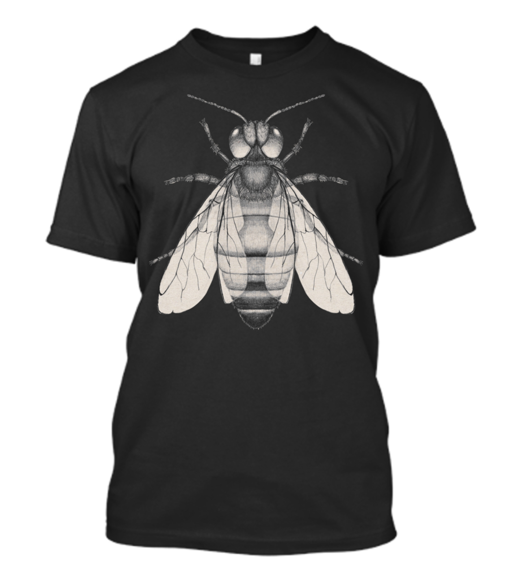 Bee Pencil Drawing Detailed T-Shirt
