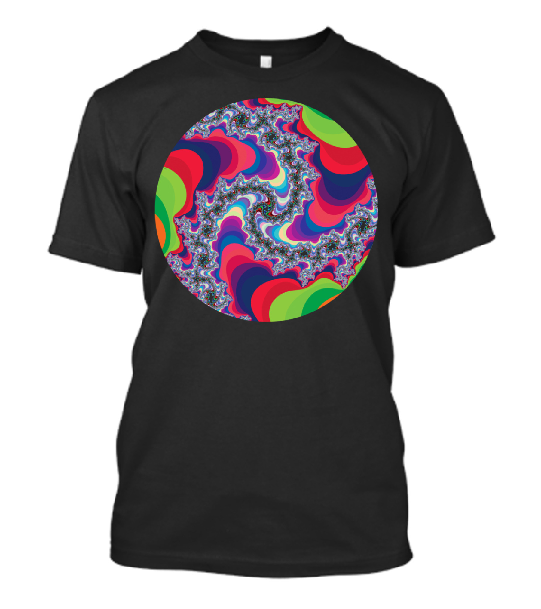 Mandelbrot Fractal Psychedelic Swirl T-Shirt