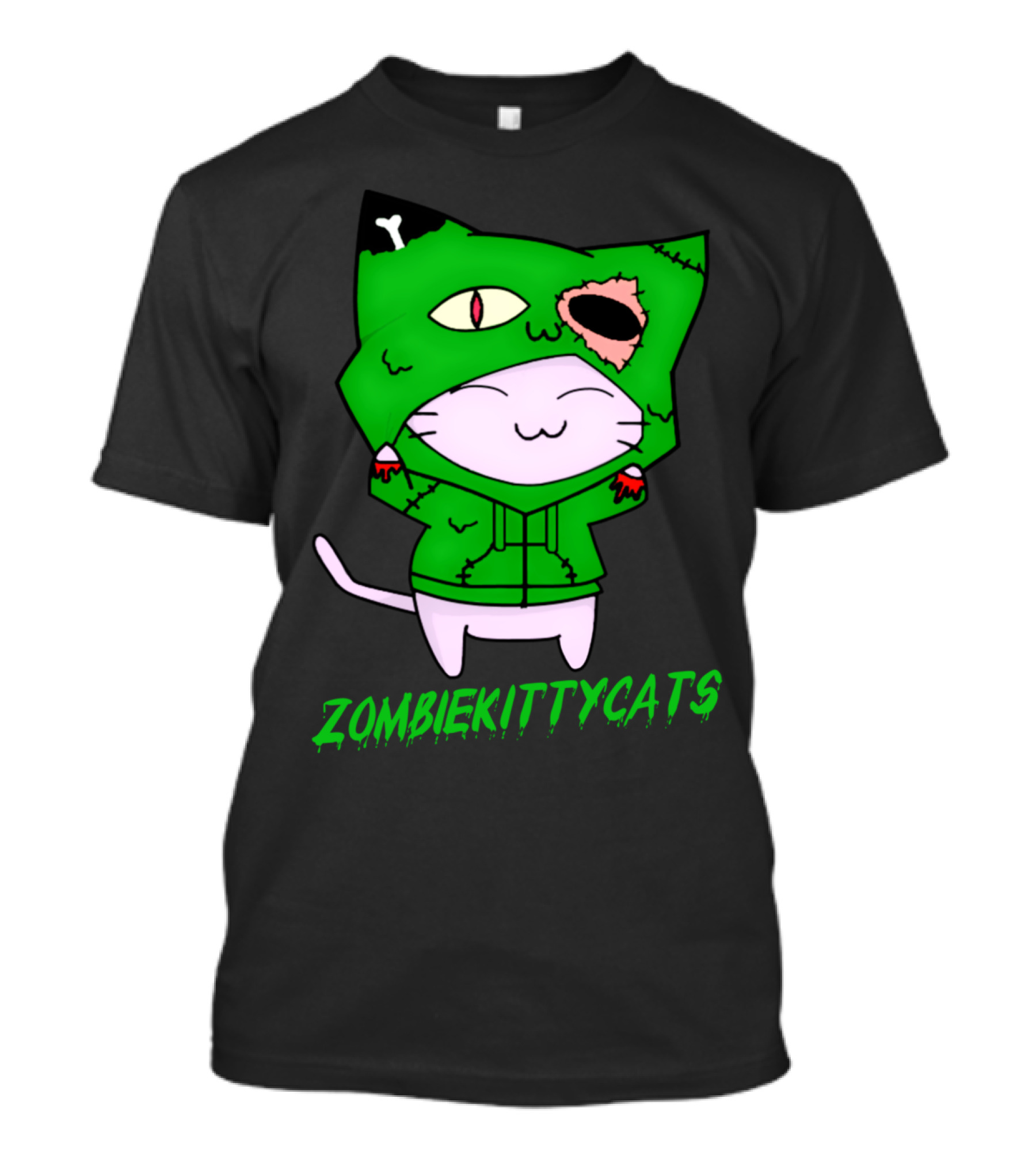 ZombieKittyCats Cute Undead Cat T-Shirt