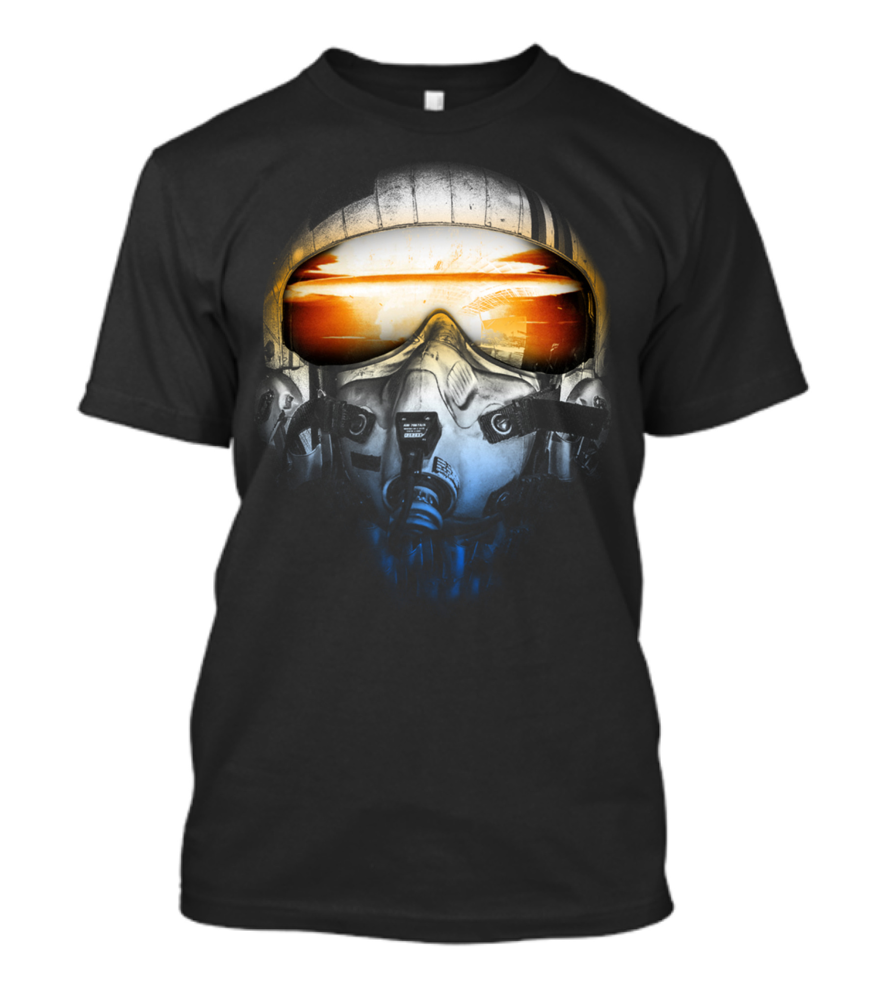 Art Of War Jun Salaza Fighter Pilot Helmet Reflective Visor Scene T-Shirt