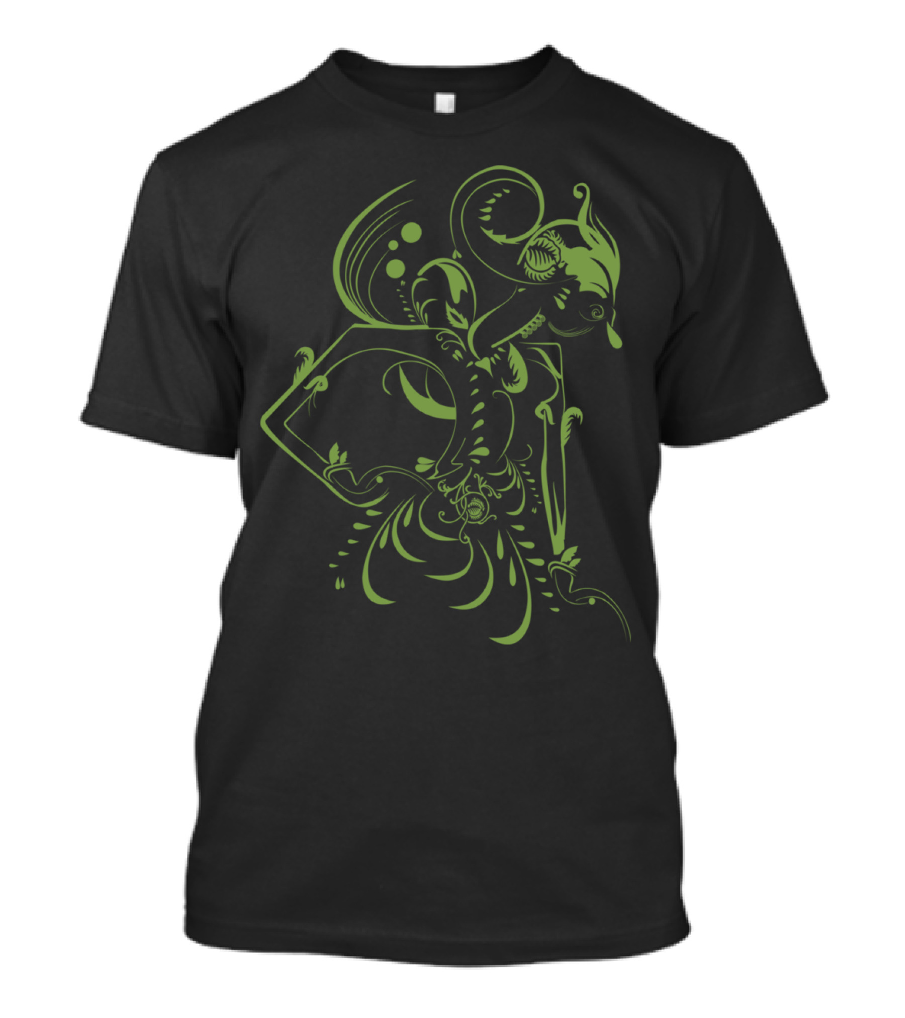 Wayang Shadow Puppet Heritage In Mythical Green T-Shirt