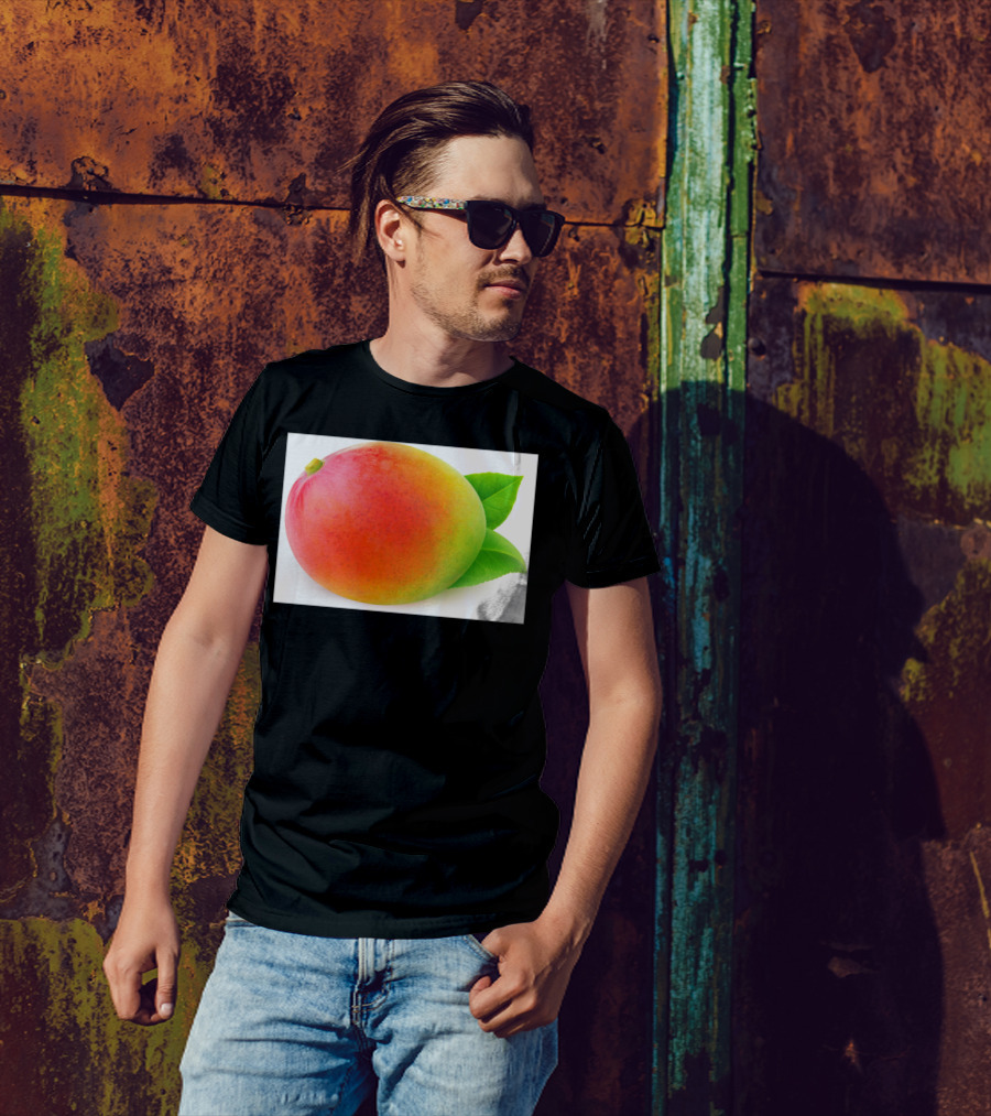 Mango Fruit With Green Leaves T-Shirt