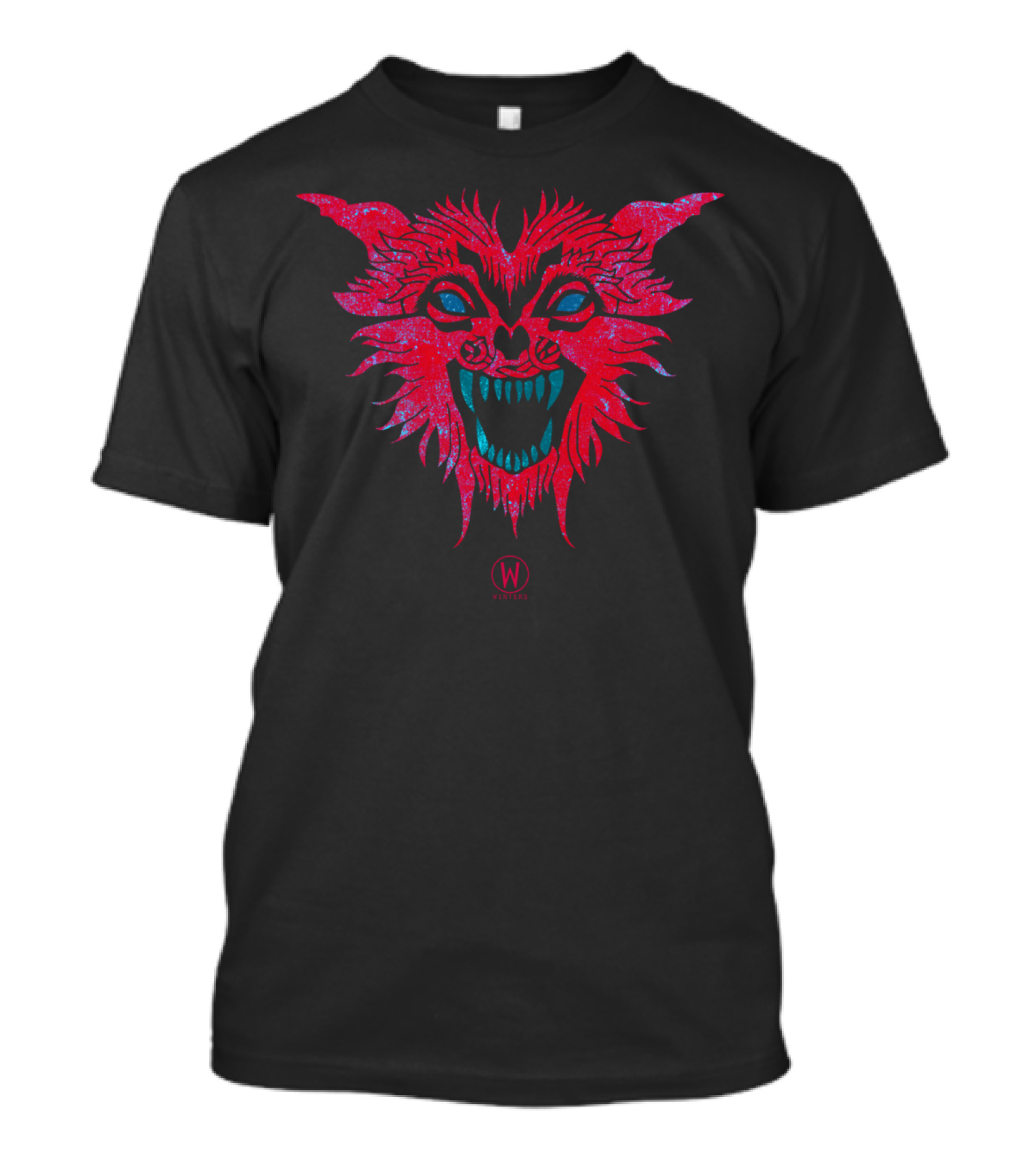 Fearsome Winter W Red Beast Face With Glowing Eyes T-Shirt