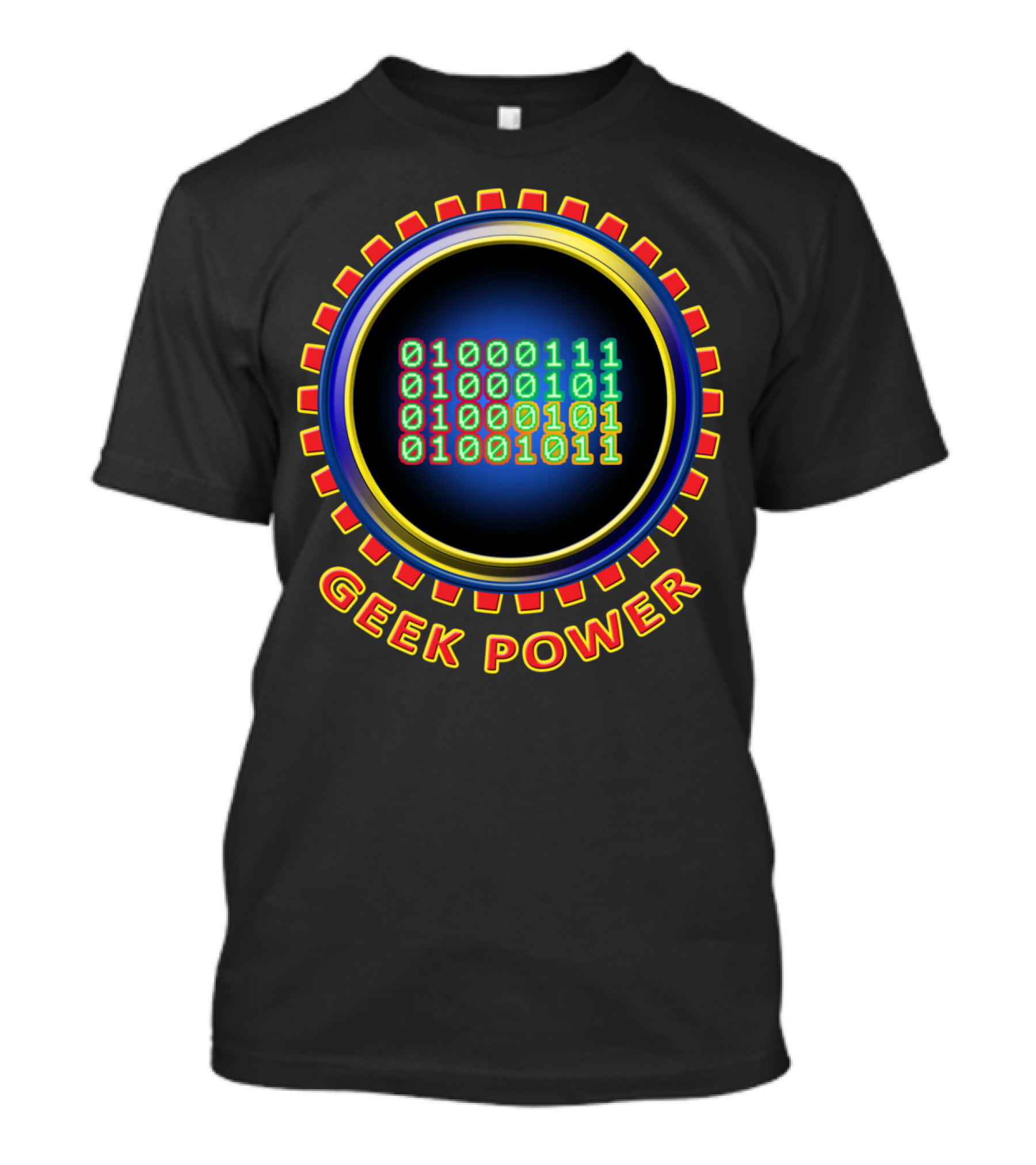 Geek Power 01000111 01000101 01000101 01001011 01010000 01001111 01010111 01000101 01010010 T-Shirt