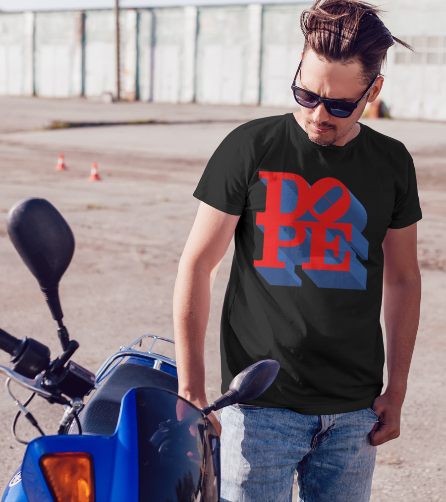 DOPE Red And Blue Bold 3D T-Shirt