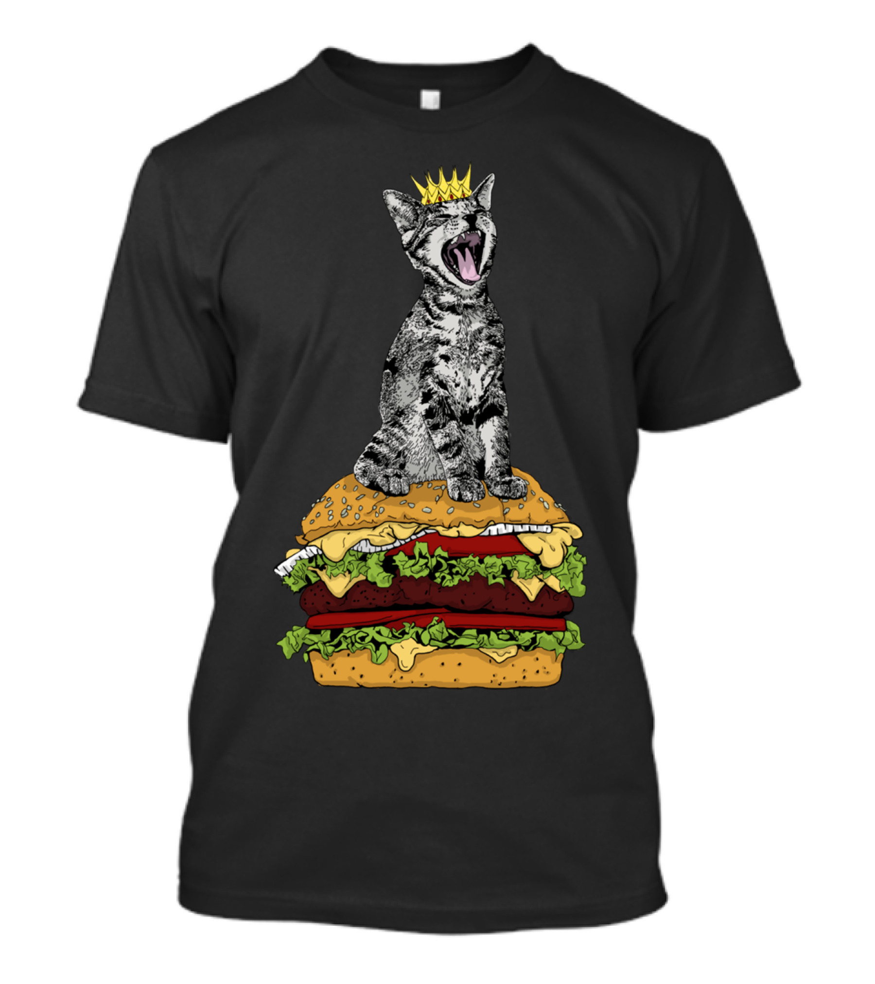 Cat Burger King Majesty T-Shirt