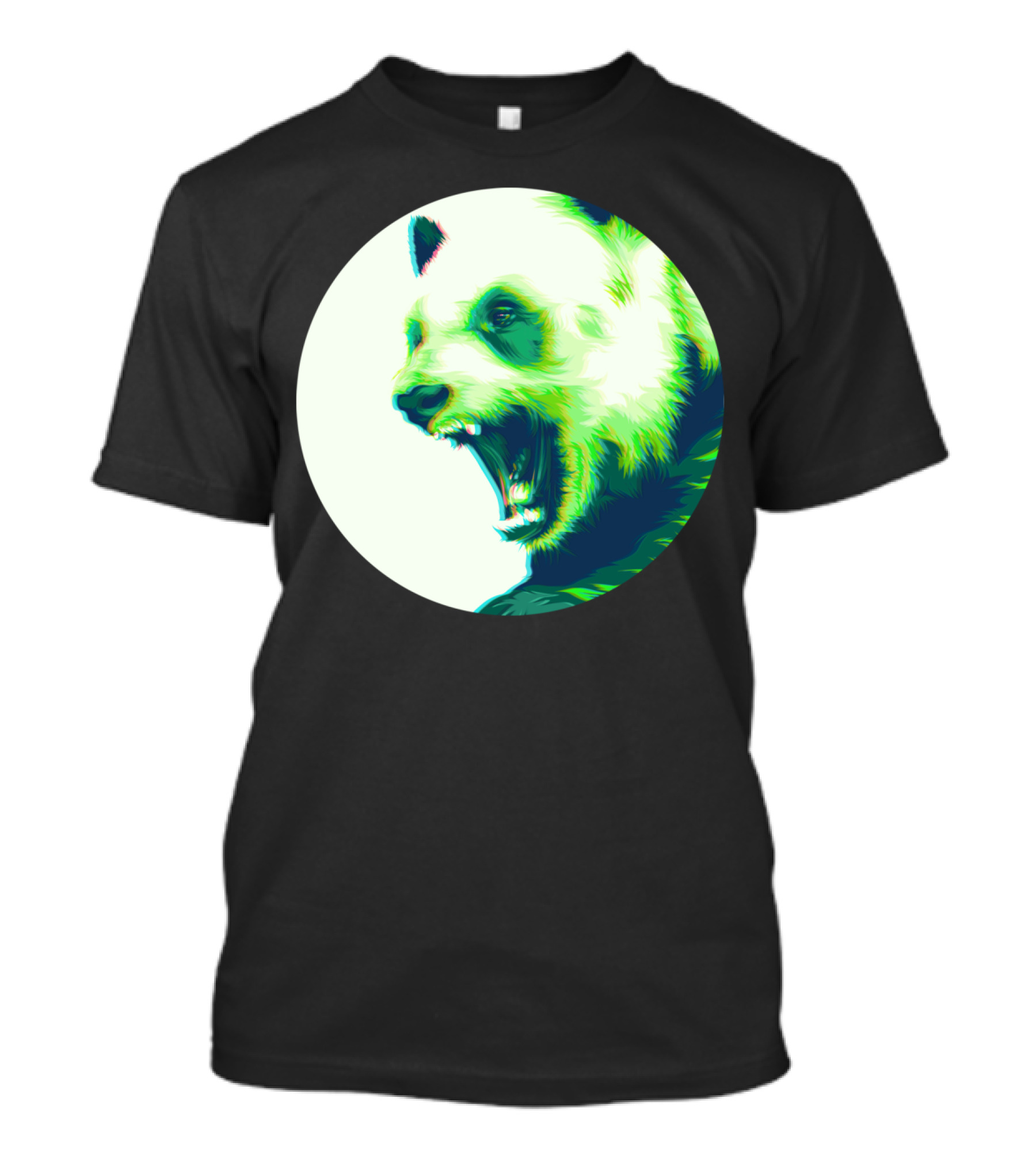 Yelling Green Panda Save The Pandas T-Shirt