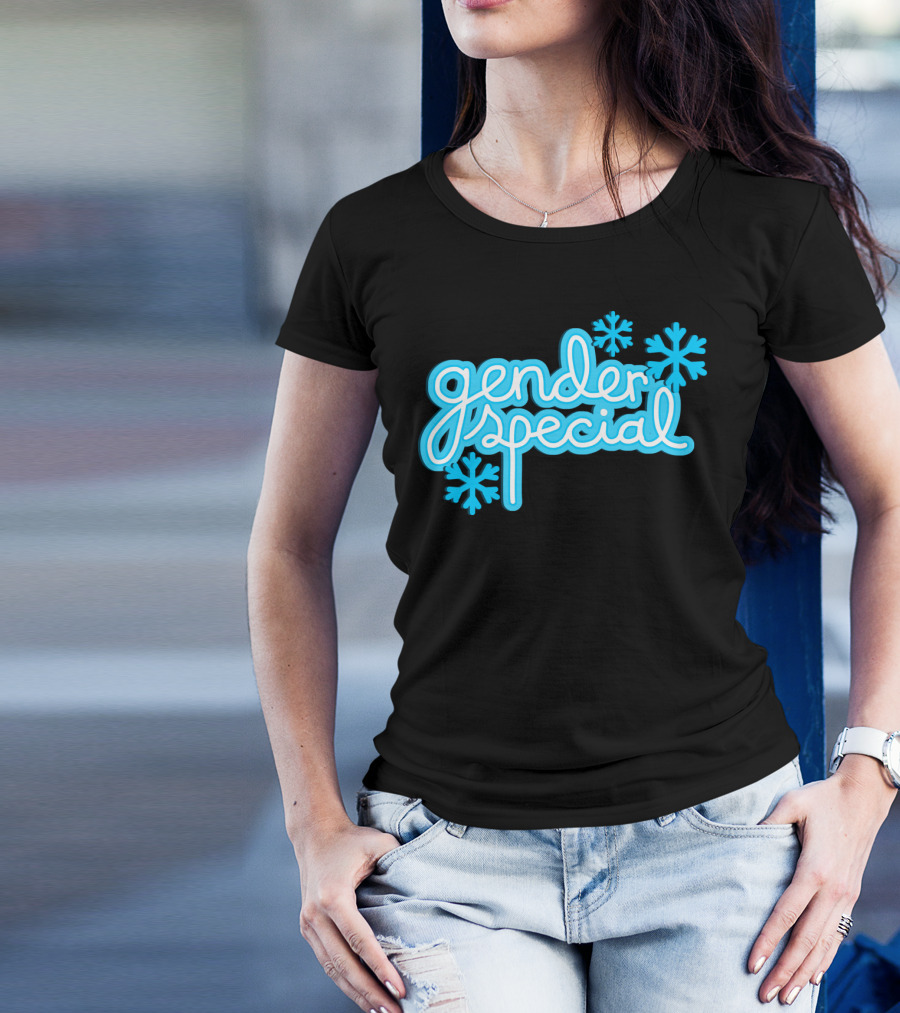Gender Special Blue Snowflakes T-Shirt
