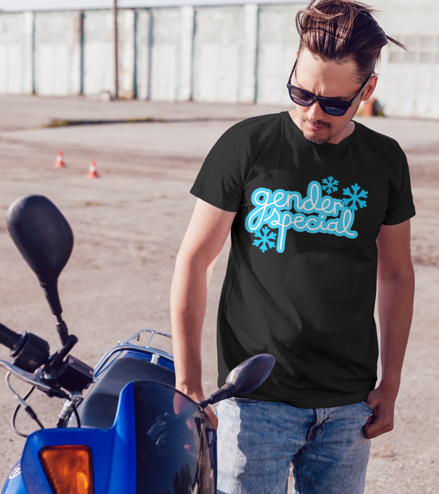 Gender Special Blue Snowflakes T-Shirt