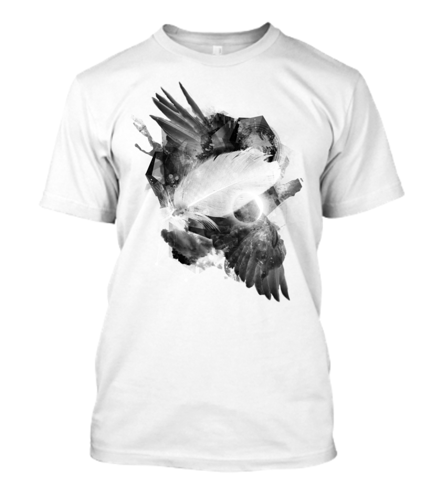 Artemis Feather Lunar Geometry T-Shirt