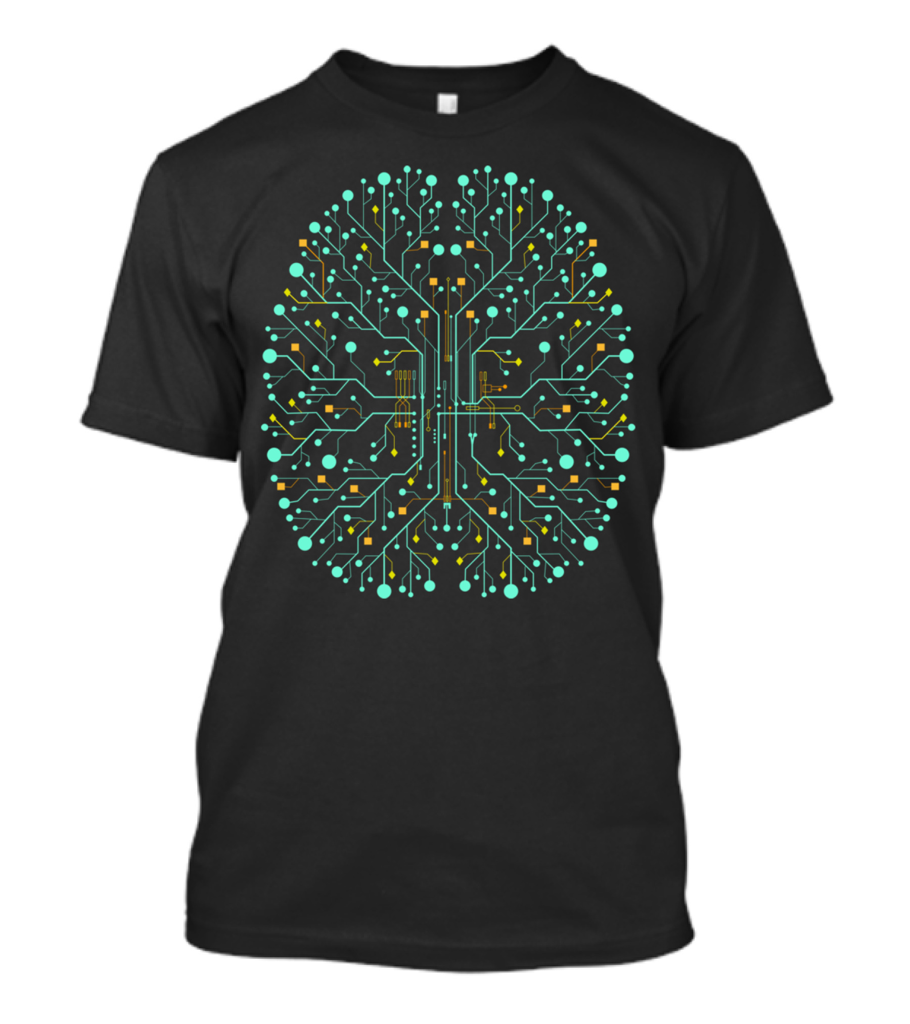 Brain Circuitry Tech Pattern Neural Network T-Shirt