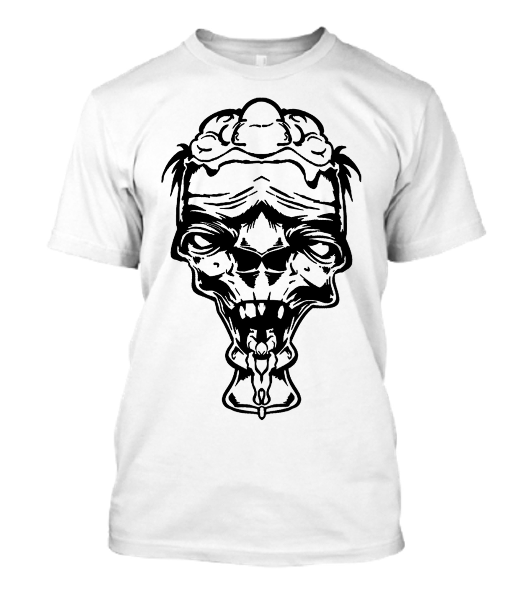 Zombie Ice Cream Brainfreeze Skull T-Shirt