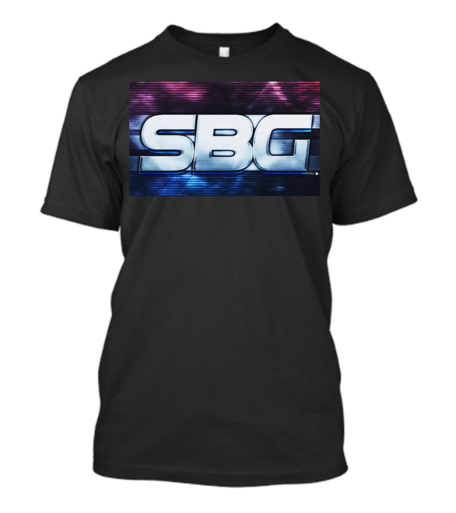 SBG Shiny Metallic Style On Vibrant Purple T-Shirt