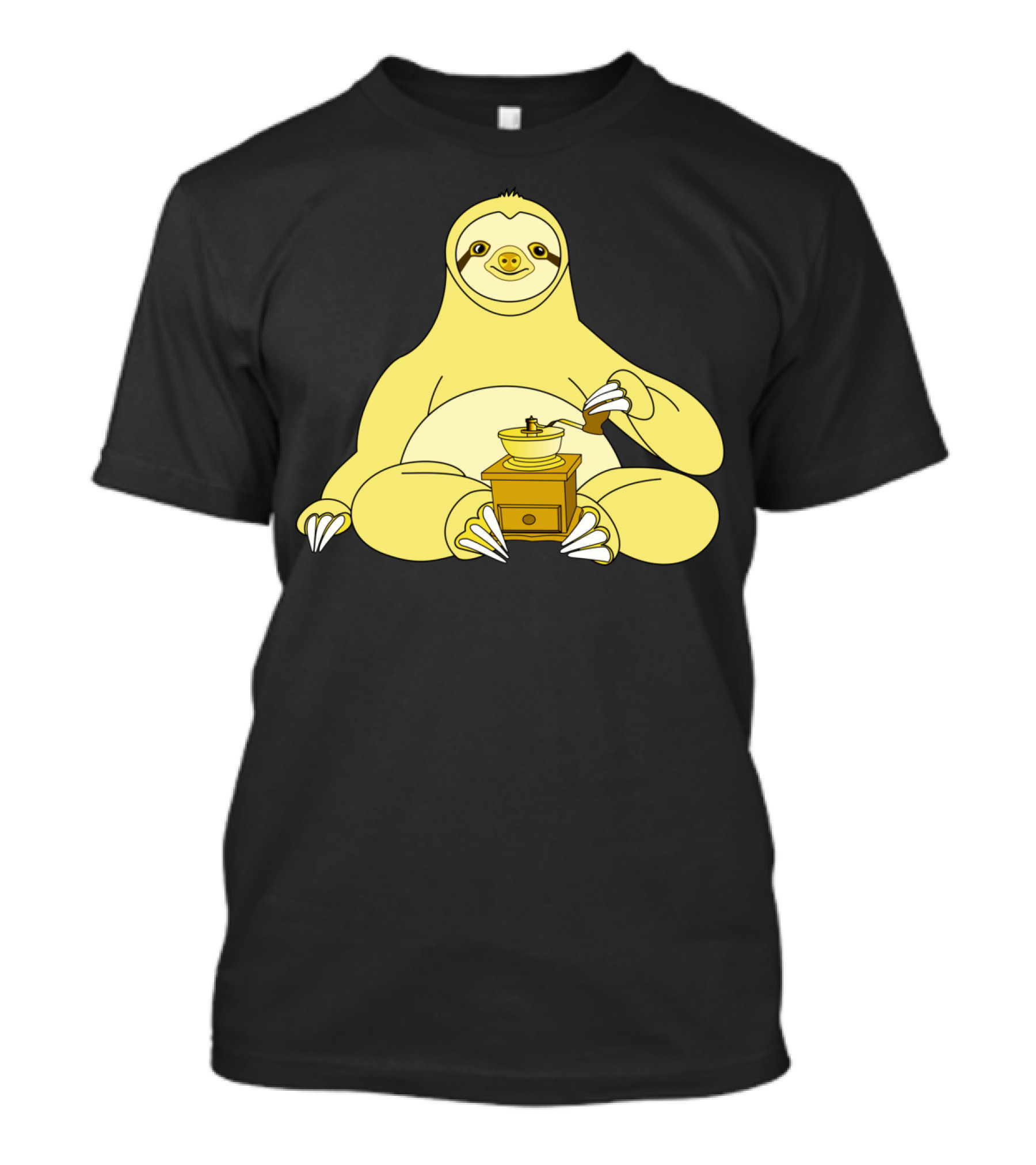 Before Coffee Sloth With Hand Coffee Grinder T-Shirt