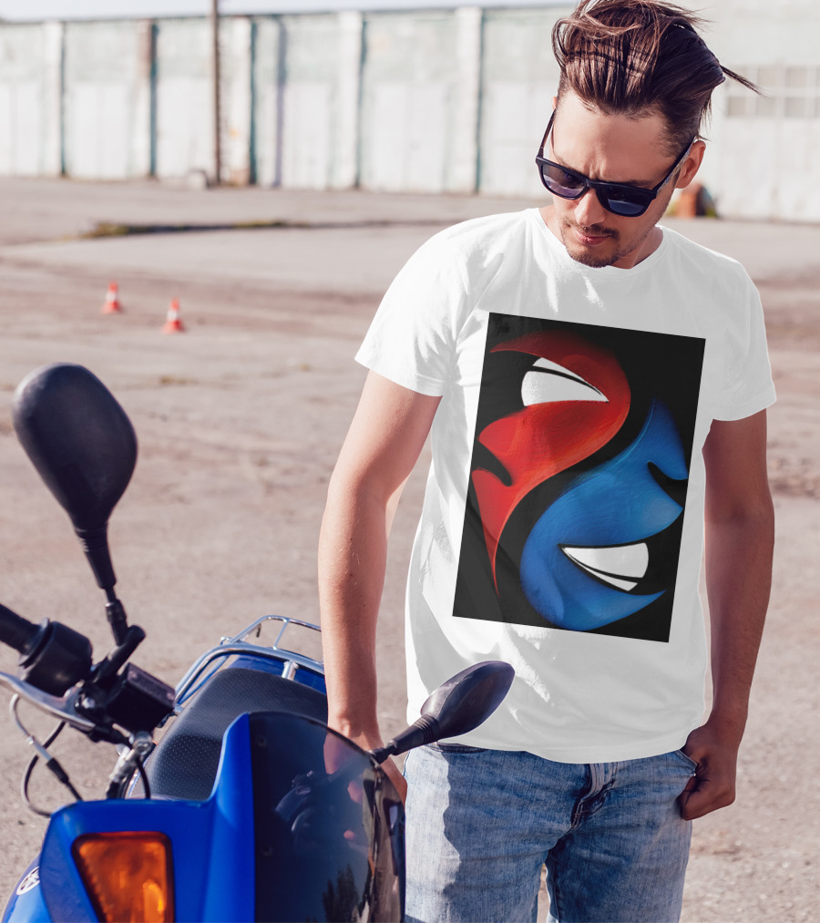 Yin Yang Comedy Tragedy Masks Duality T-Shirt