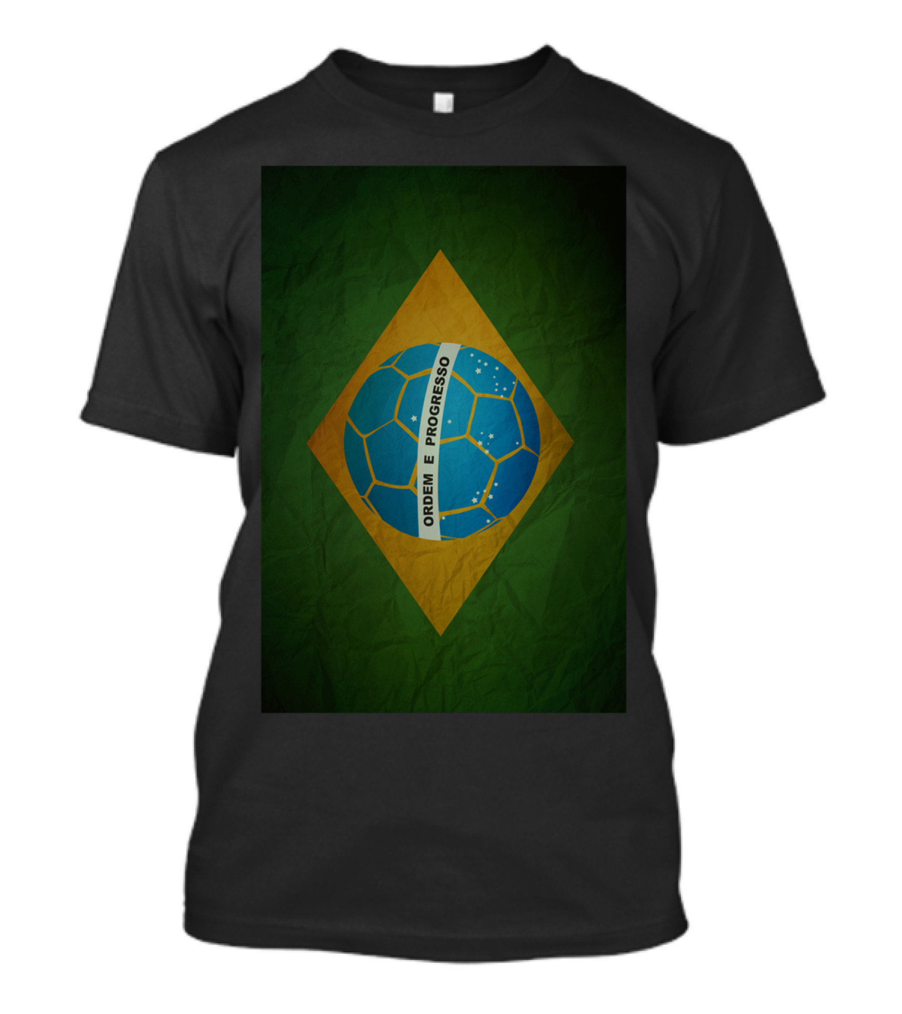 Ordem E Progresso Brasil Futbol Flag T-Shirt
