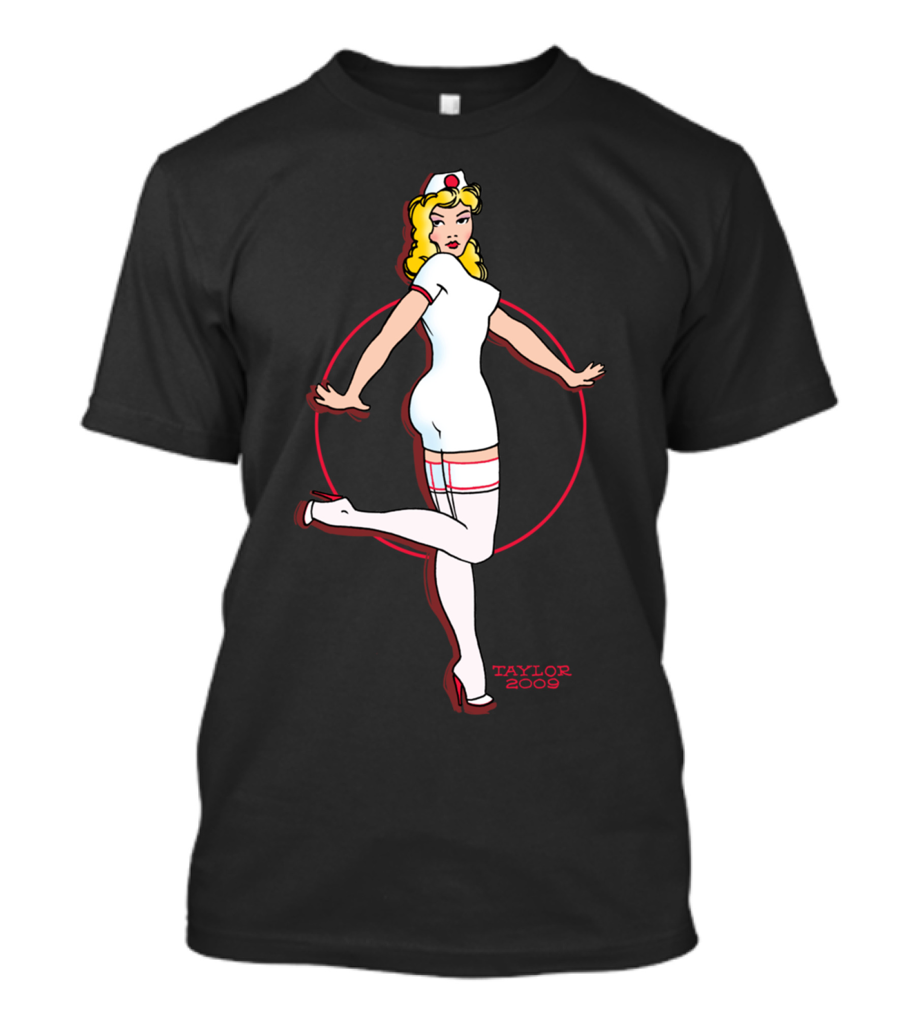 Nurse Taylor 2009 Retro Pin-Up T-Shirt