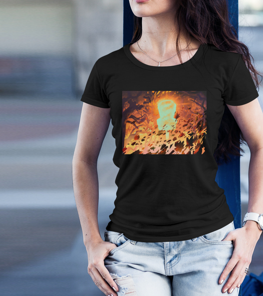 Foliage Storm Enchanted Forest Autumn Leaves Swirling Vortex T-Shirt