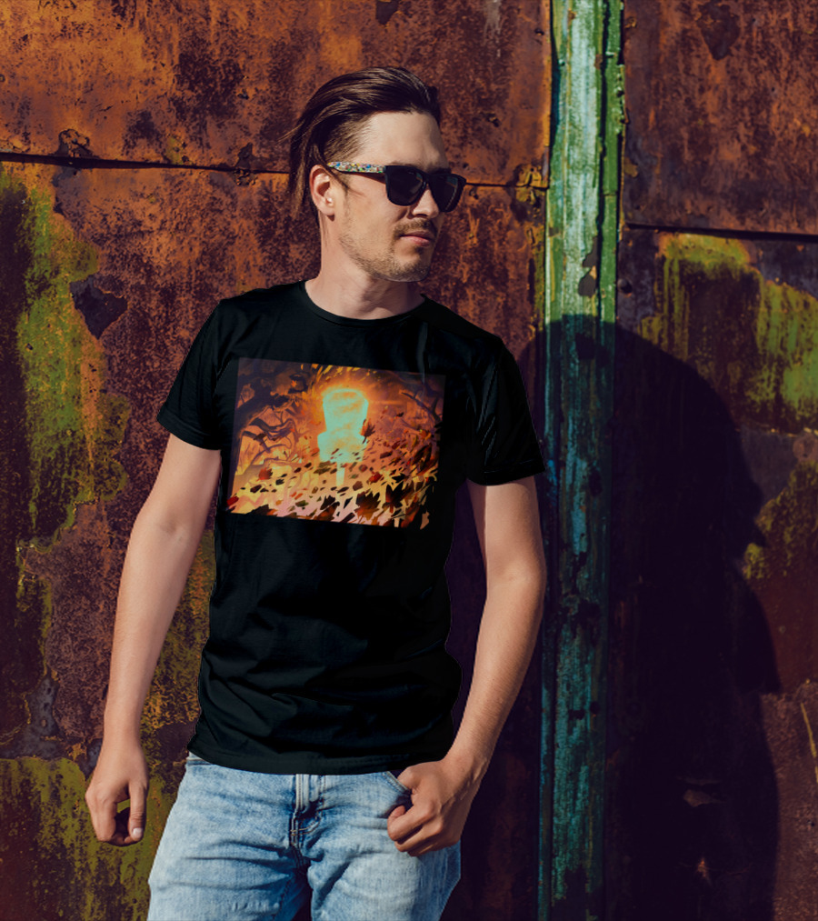 Foliage Storm Enchanted Forest Autumn Leaves Swirling Vortex T-Shirt