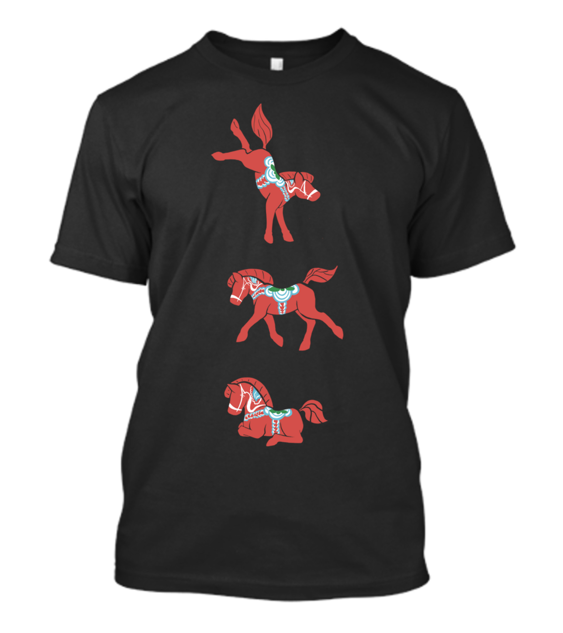 Lovely Little Dala Horses Trio T-Shirt