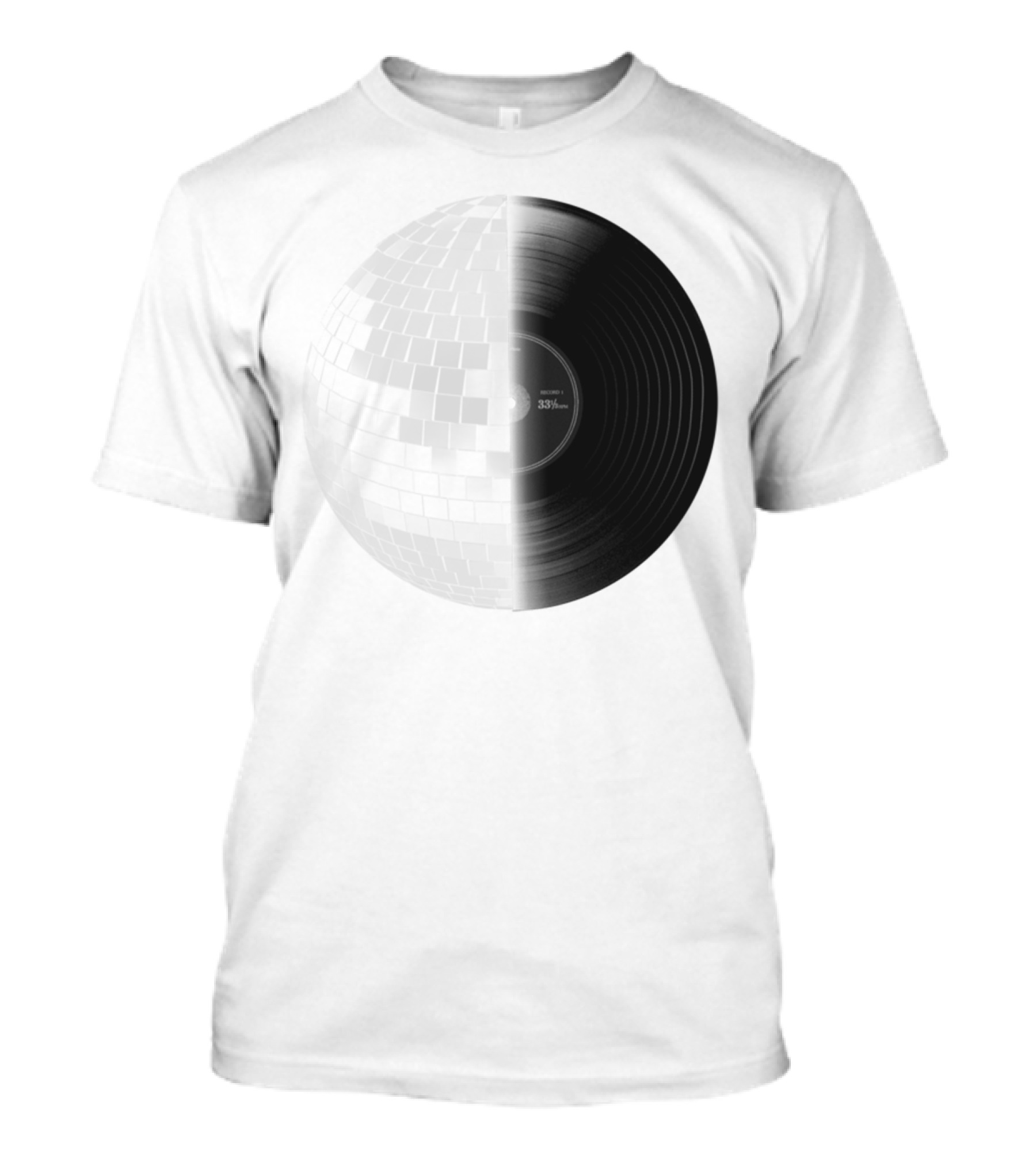 Disco Ball And Vinyl Record Fusion 33rpm T-Shirt