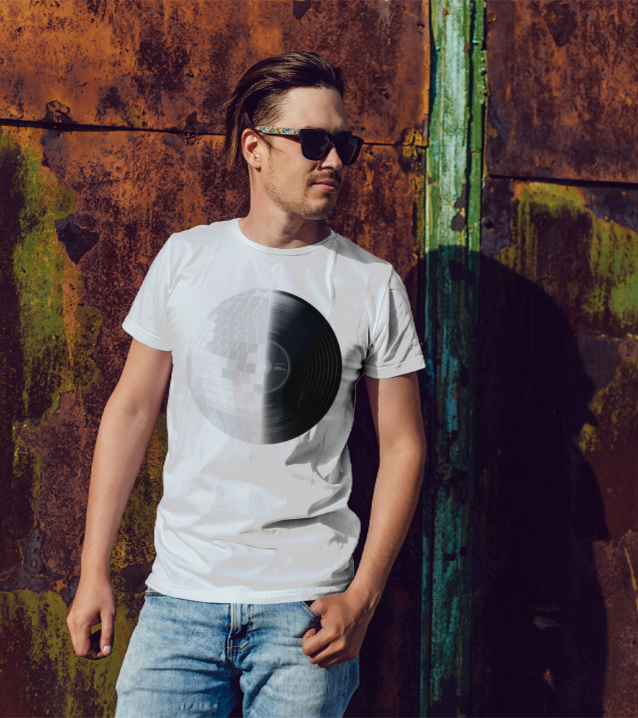 Disco Ball And Vinyl Record Fusion 33rpm T-Shirt