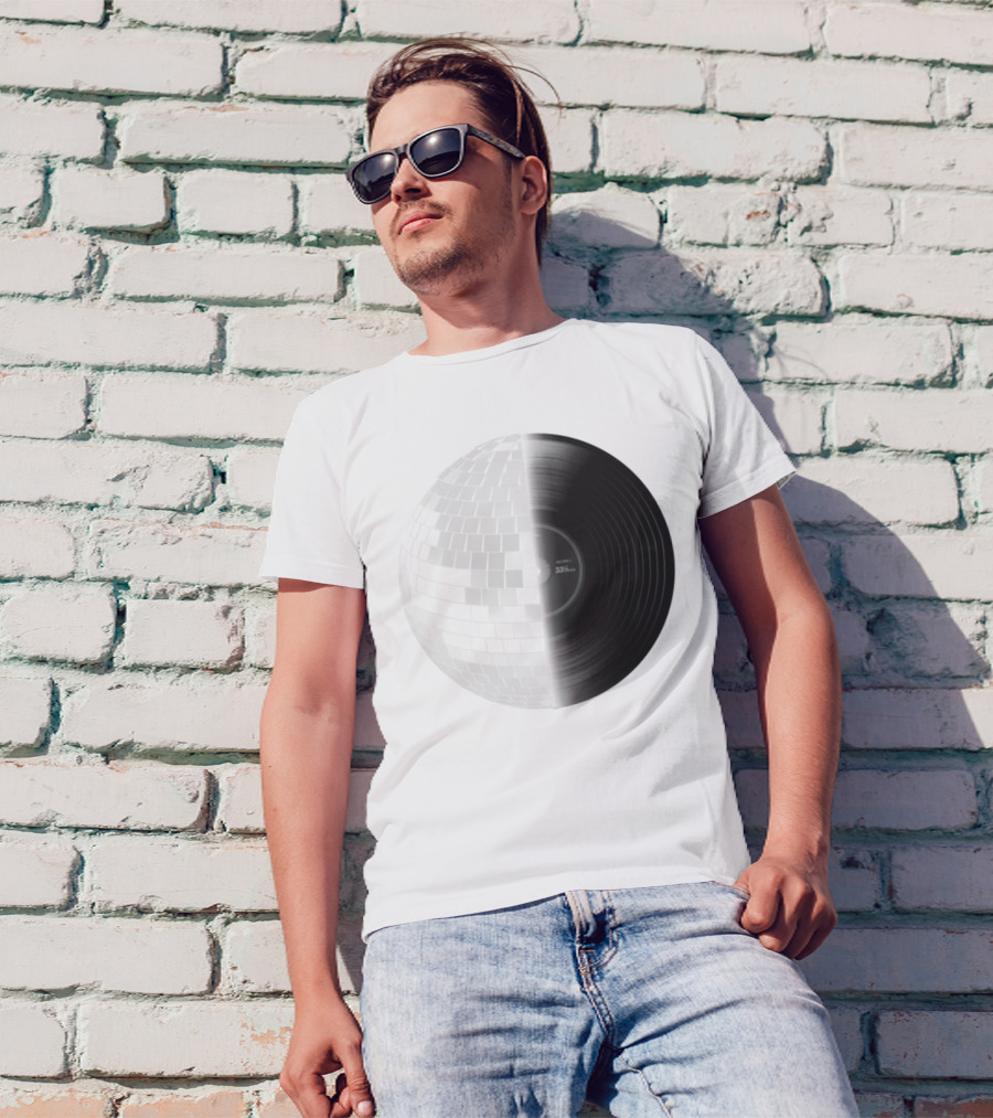 Disco Ball And Vinyl Record Fusion 33rpm T-Shirt