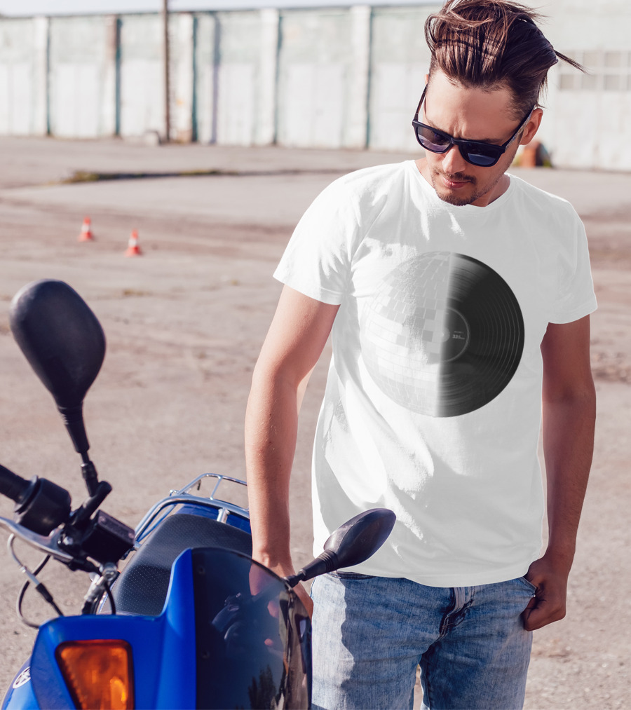 Disco Ball And Vinyl Record Fusion 33rpm T-Shirt
