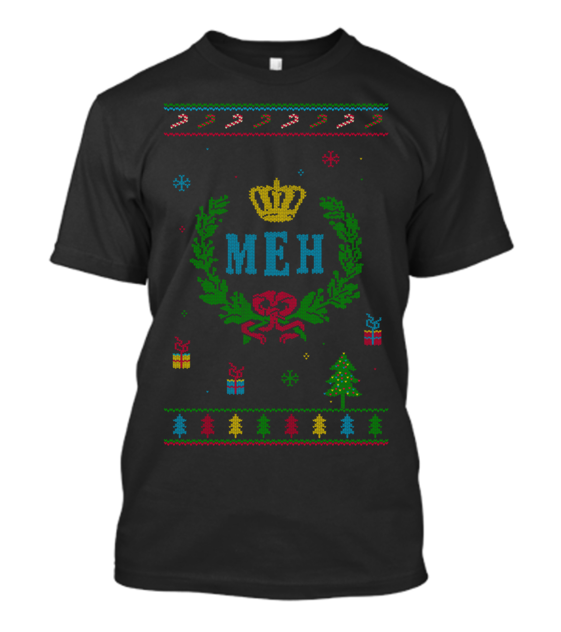 Le Royal December Meh Crown Wreath Festive Knitted T-Shirt