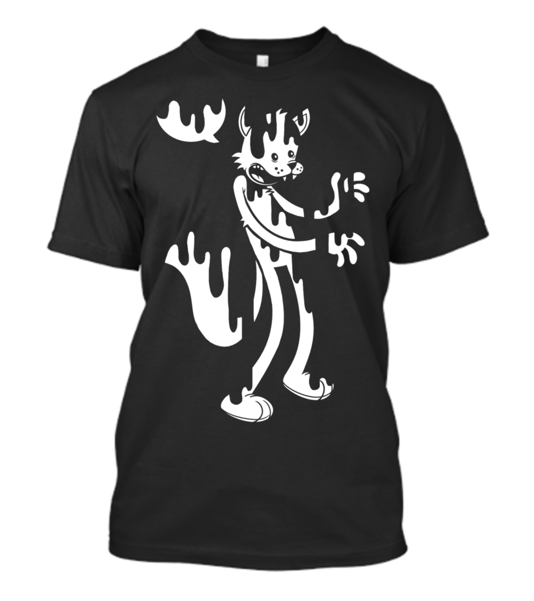 Cat Melt Drip Cartoon T-Shirt