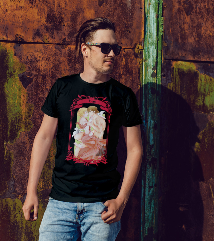 Lover Tarot Card Romantic Embrace In Ornate Frame T-Shirt