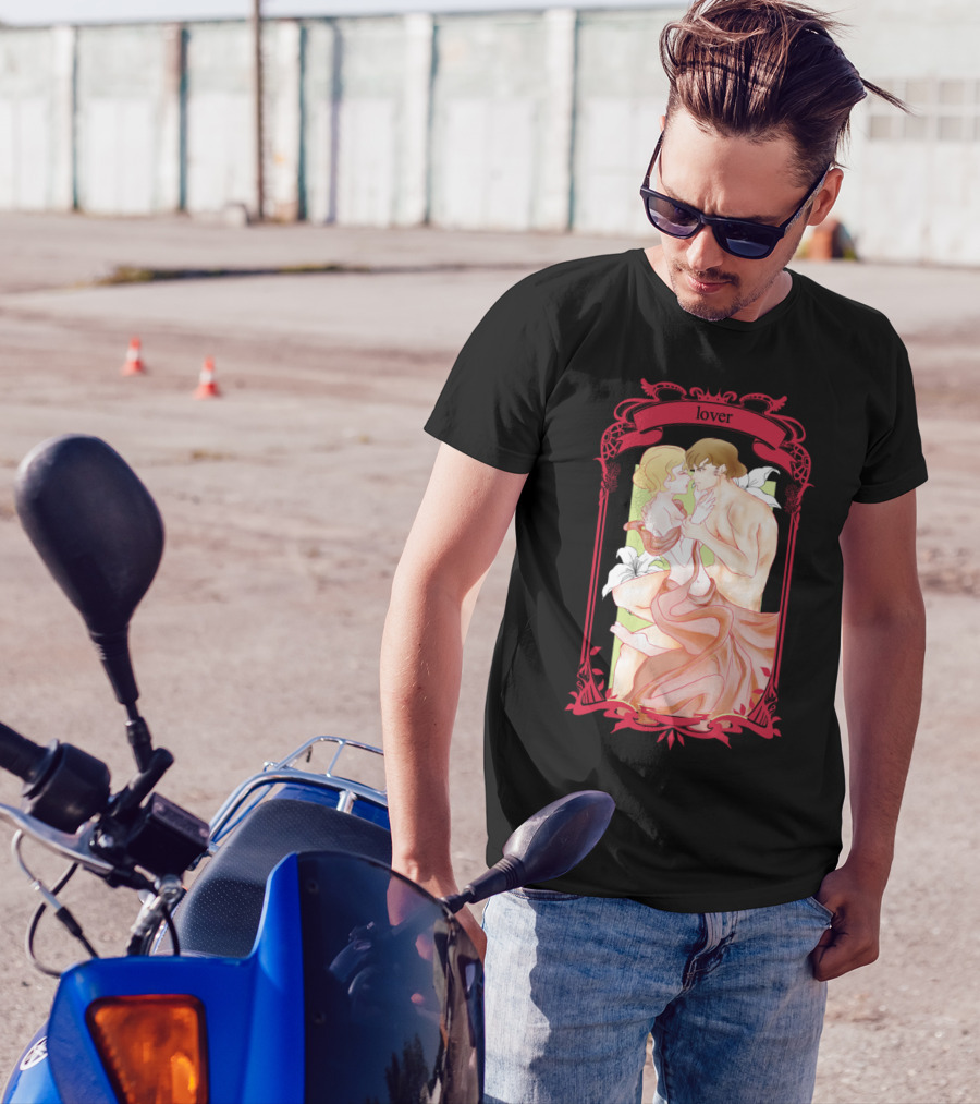 Lover Tarot Card Romantic Embrace In Ornate Frame T-Shirt