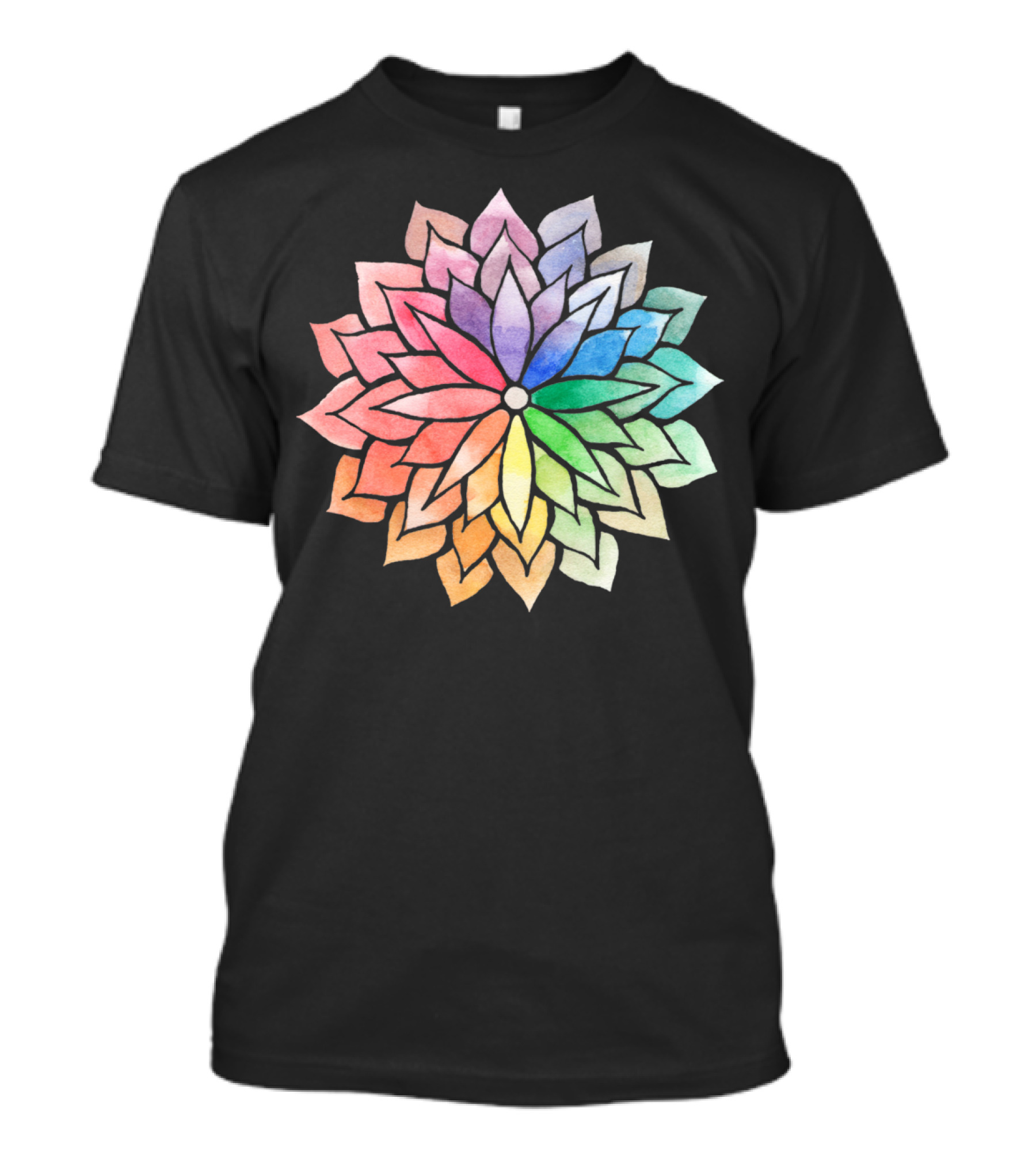My Meditation Rainbow Mandala Flower T-Shirt