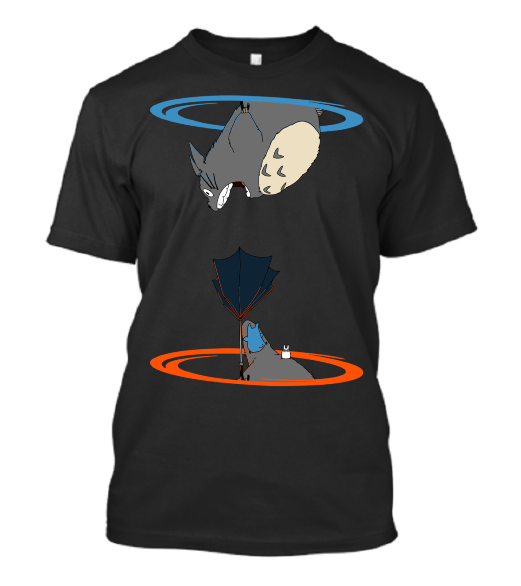 My Neighbor Portal Totoro Through Dimensional Portal With Umbrella T-Shirt