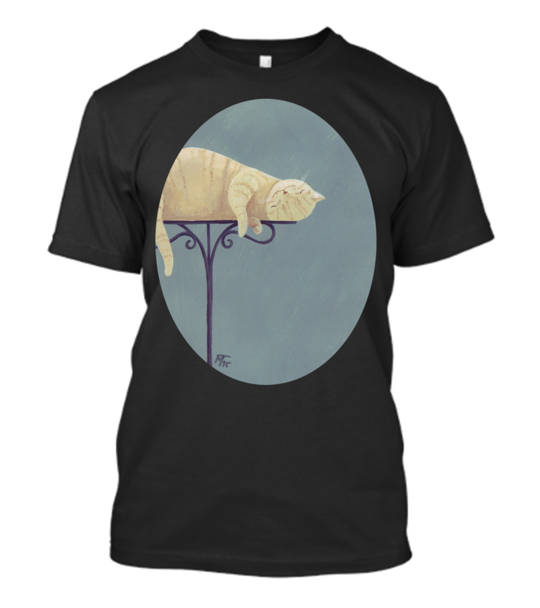Cat Relaxed On Table Edge T-Shirt