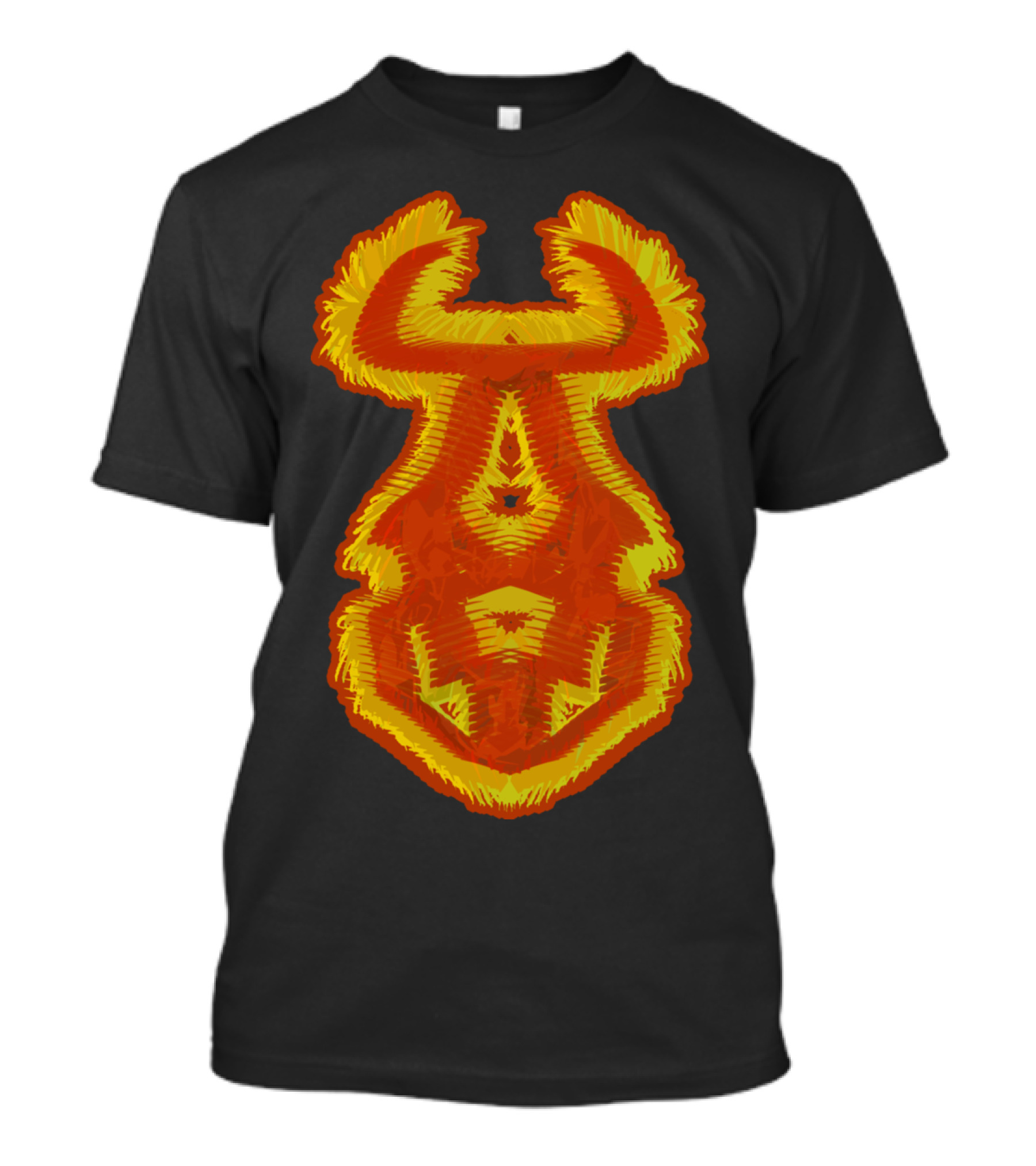 My On Sight Abstract Bull Symmetry T-Shirt