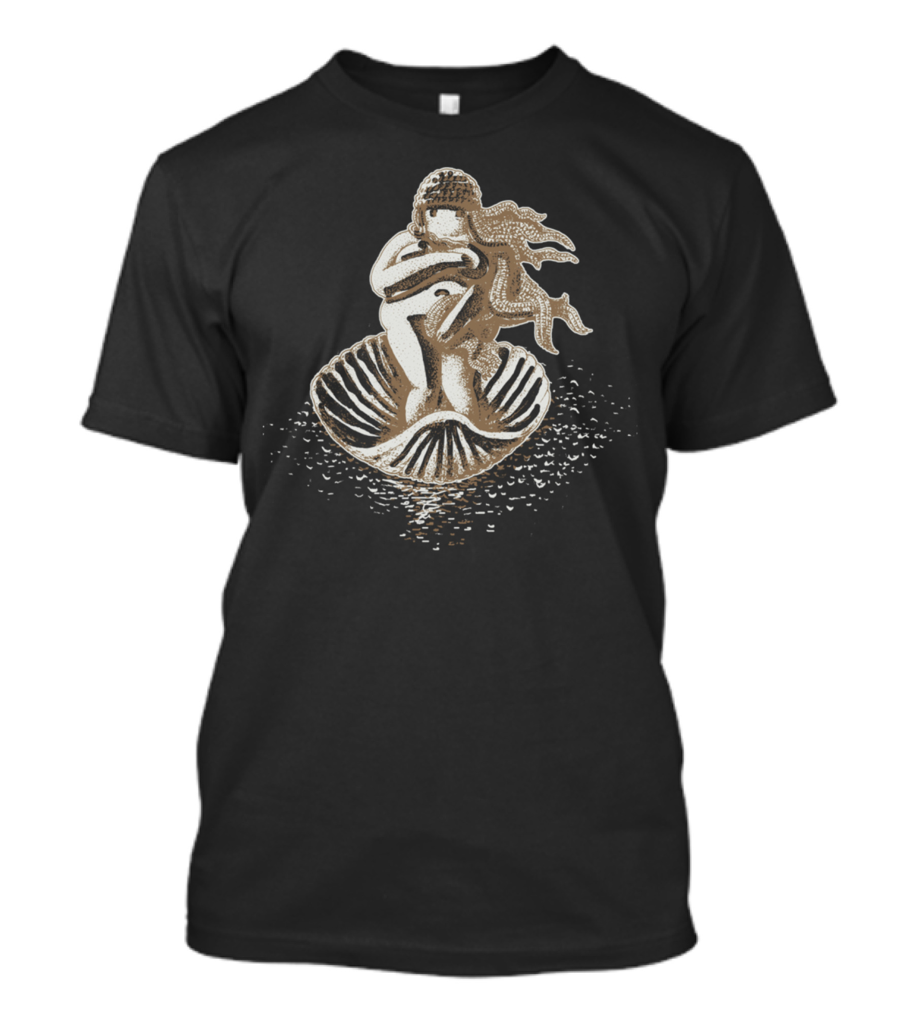 The Birth Of Venus Of Willendorf Iconic Shell T-Shirt