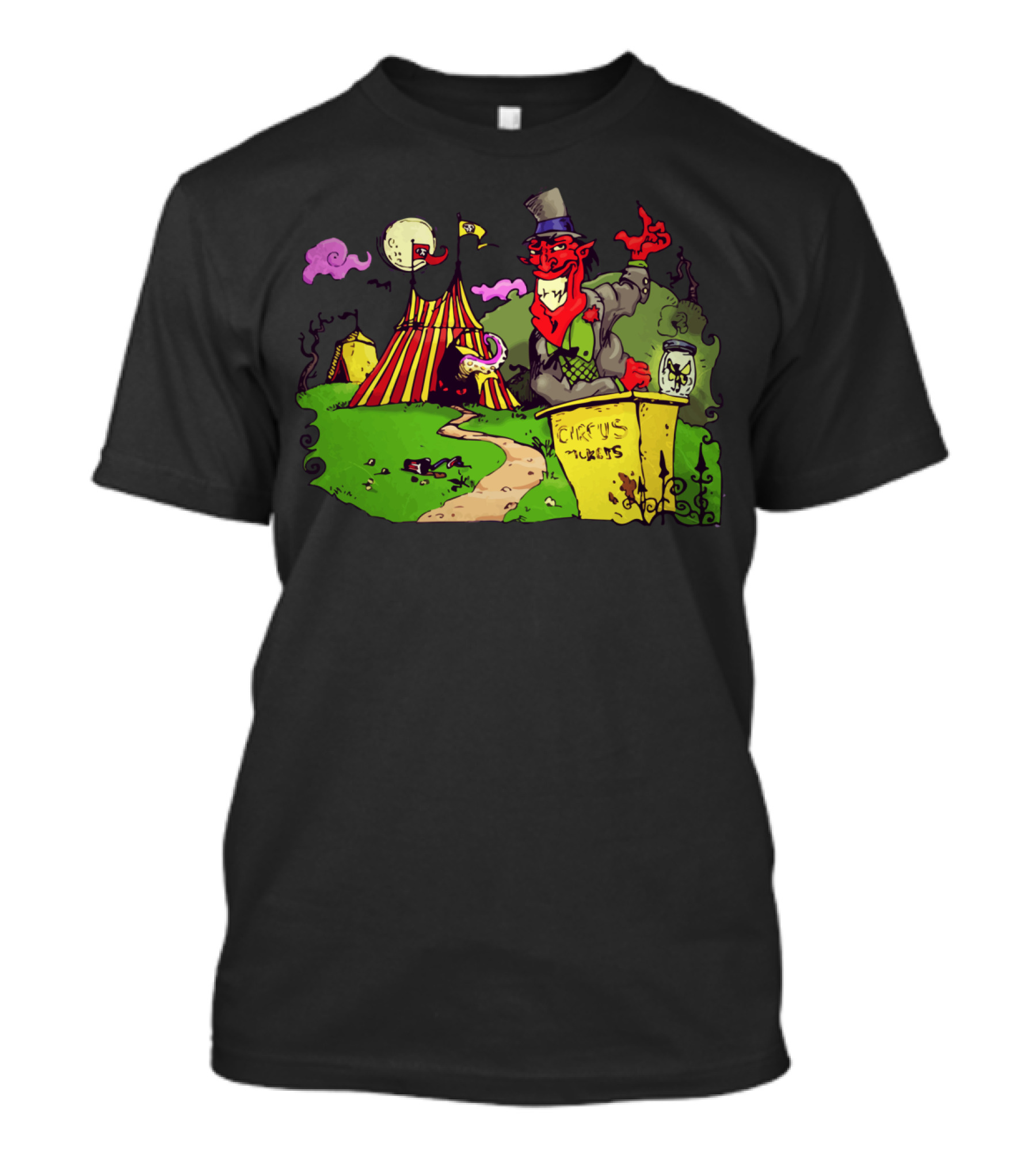 Abusement Park Creepy Circus Nights By Mike Duggan T-Shirt